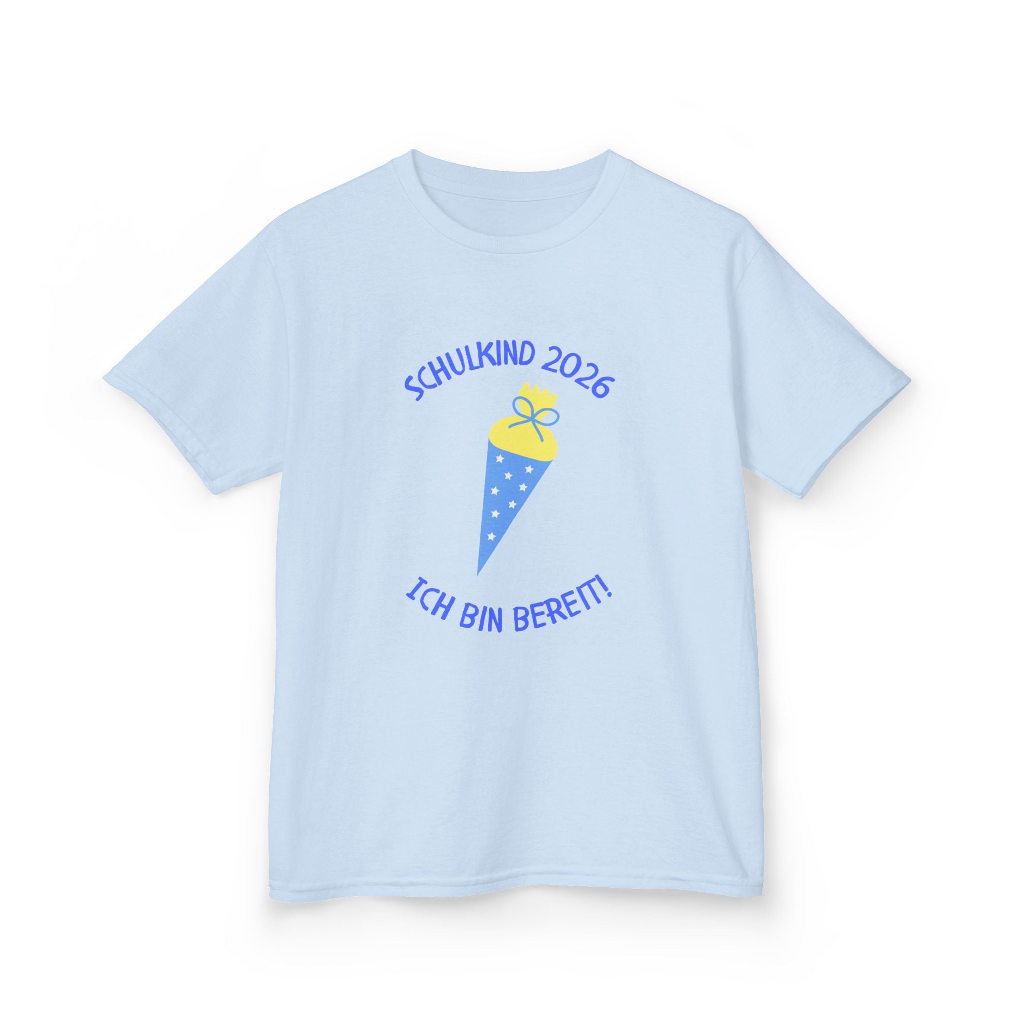 Schulkind 2026 Jungen T-Shirt – Ich bin bereit! | Einschulung Shirt mit Schultüte | Geschenk zum Schulstart