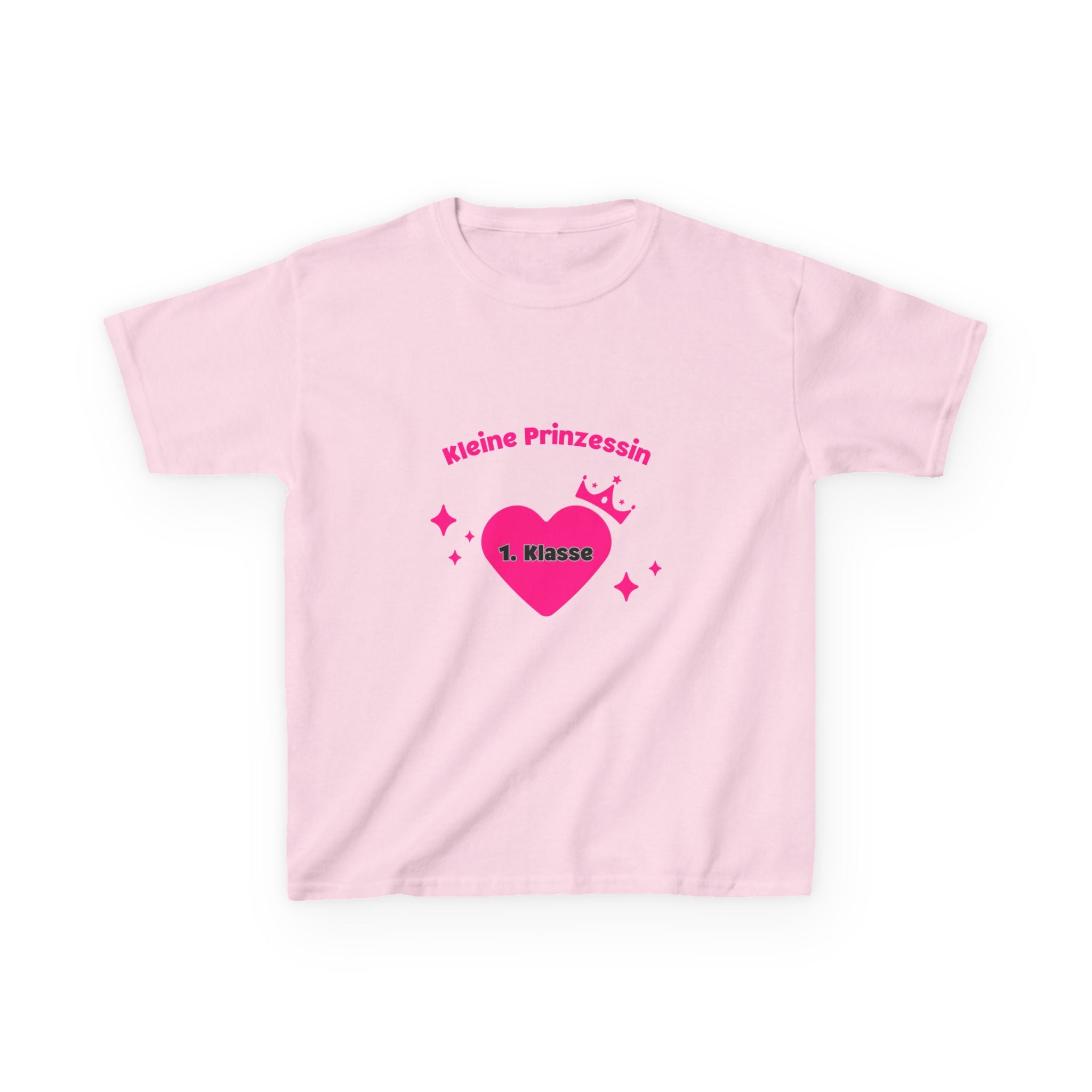 Kleine Prinzessin 1. Klasse Kinder T-Shirt | Einschulung Mädchen | Süßes Schulstart Shirt mit Herz