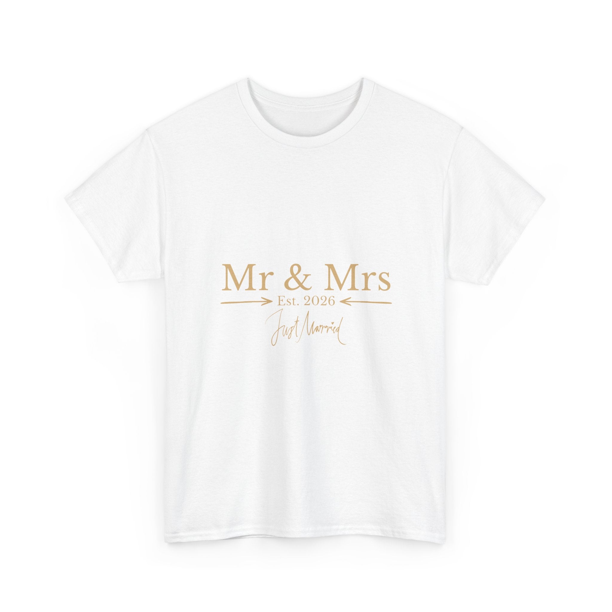 T-Shirt „Mr & Mrs Est. 2026“ – Just Married Shirt – Hochzeits Geschenk für Paare