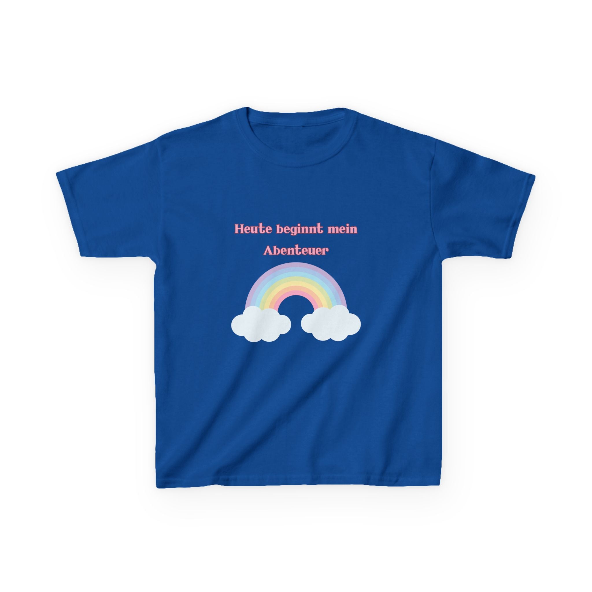 Heute beginnt mein Abenteuer Kinder T-Shirt | Einschulung Jungen & Mädchen | Süßes Schulstart Shirt mit Regenbogen