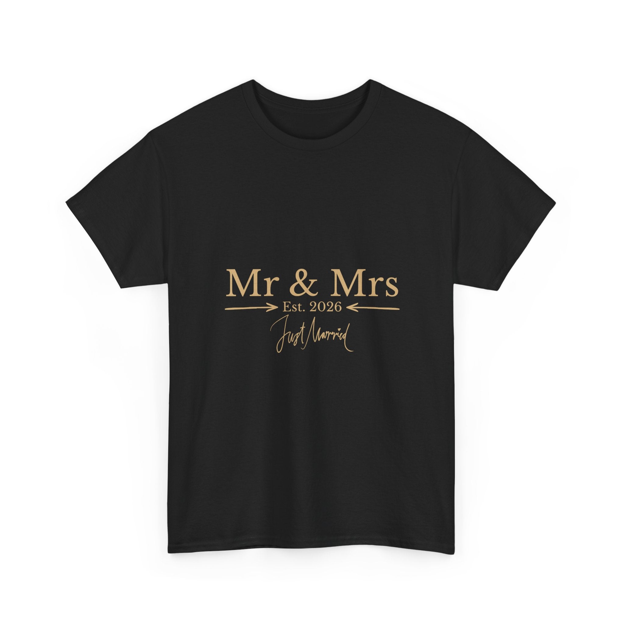 T-Shirt „Mr & Mrs Est. 2026“ – Just Married Shirt – Hochzeits Geschenk für Paare