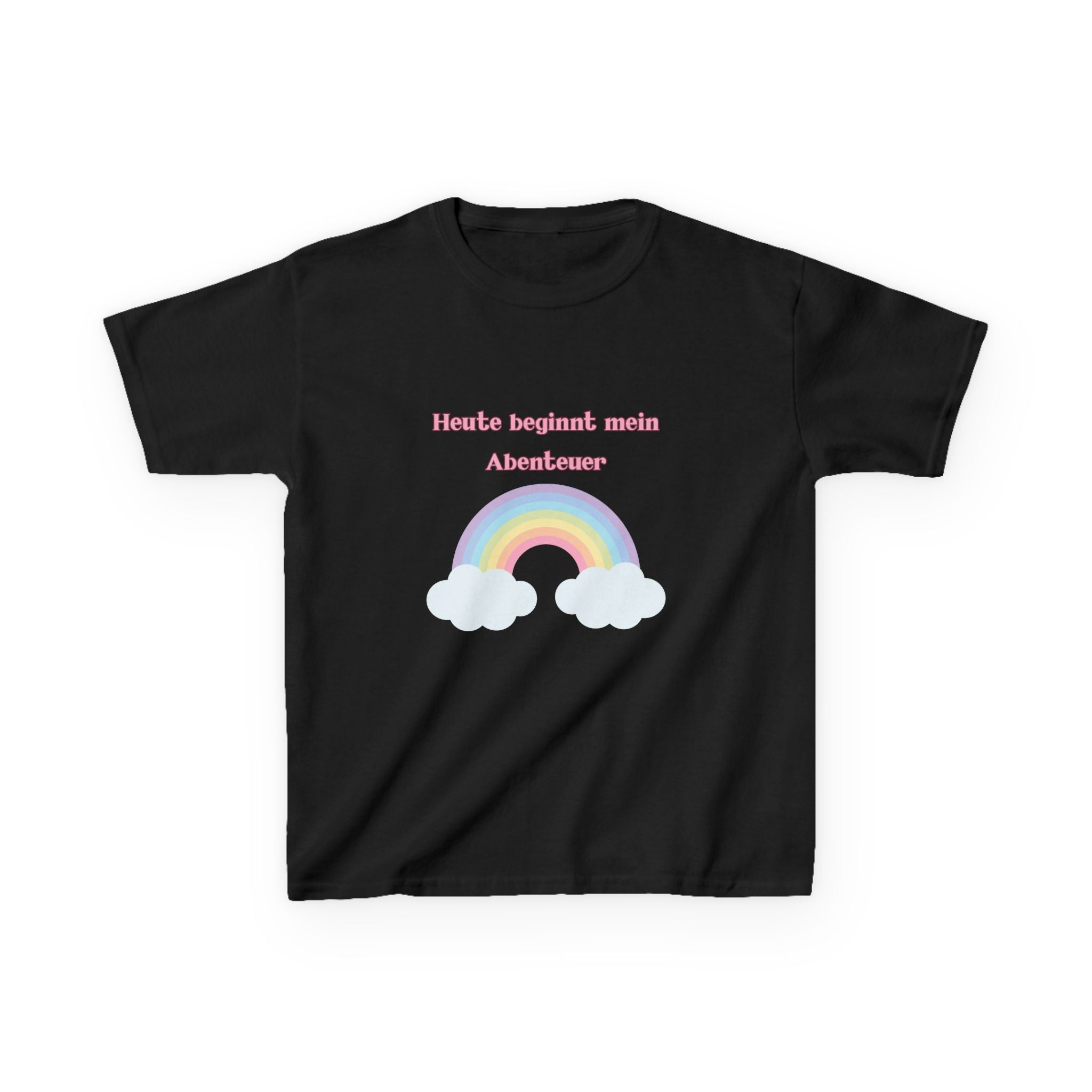 Heute beginnt mein Abenteuer Kinder T-Shirt | Einschulung Jungen & Mädchen | Süßes Schulstart Shirt mit Regenbogen