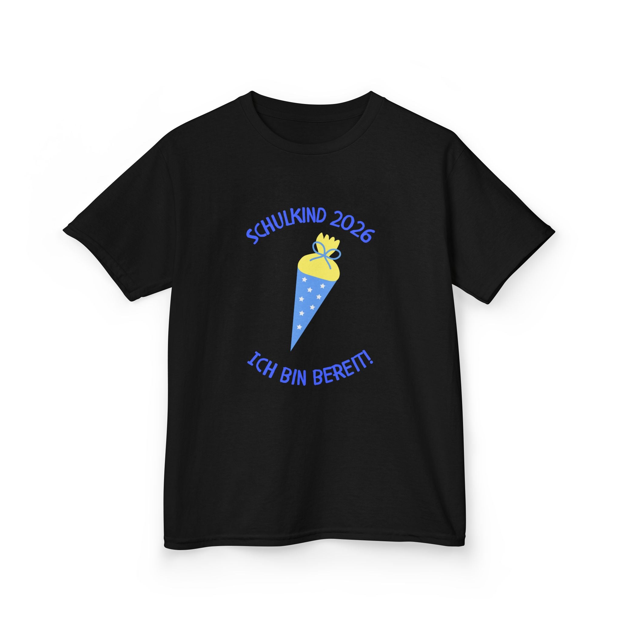 Schulkind 2026 Jungen T-Shirt – Ich bin bereit! | Einschulung Shirt mit Schultüte | Geschenk zum Schulstart