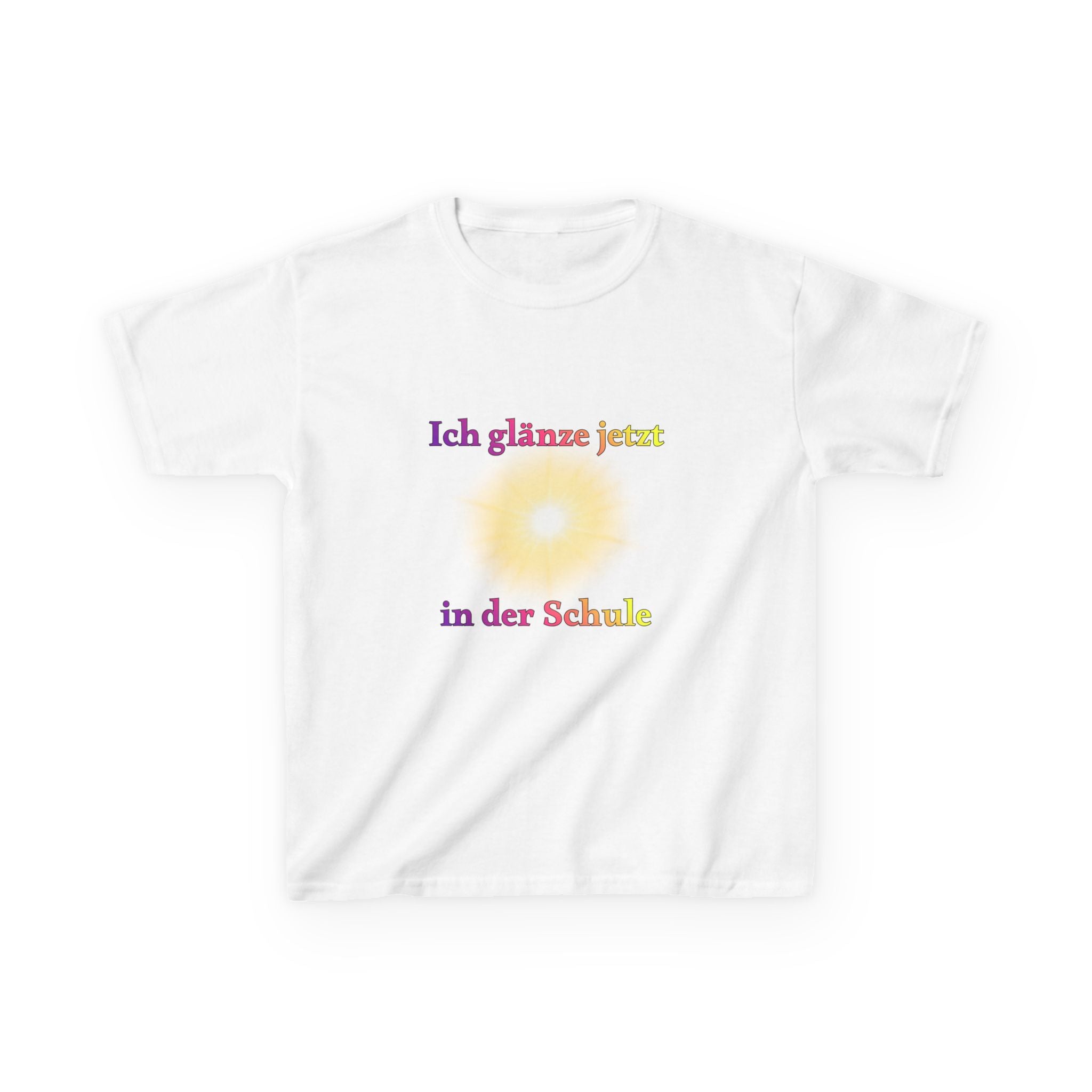 Ich glänze jetzt in der Schule Kinder T-Shirt | Einschulung Mädchen | Süßes Schulstart Shirt