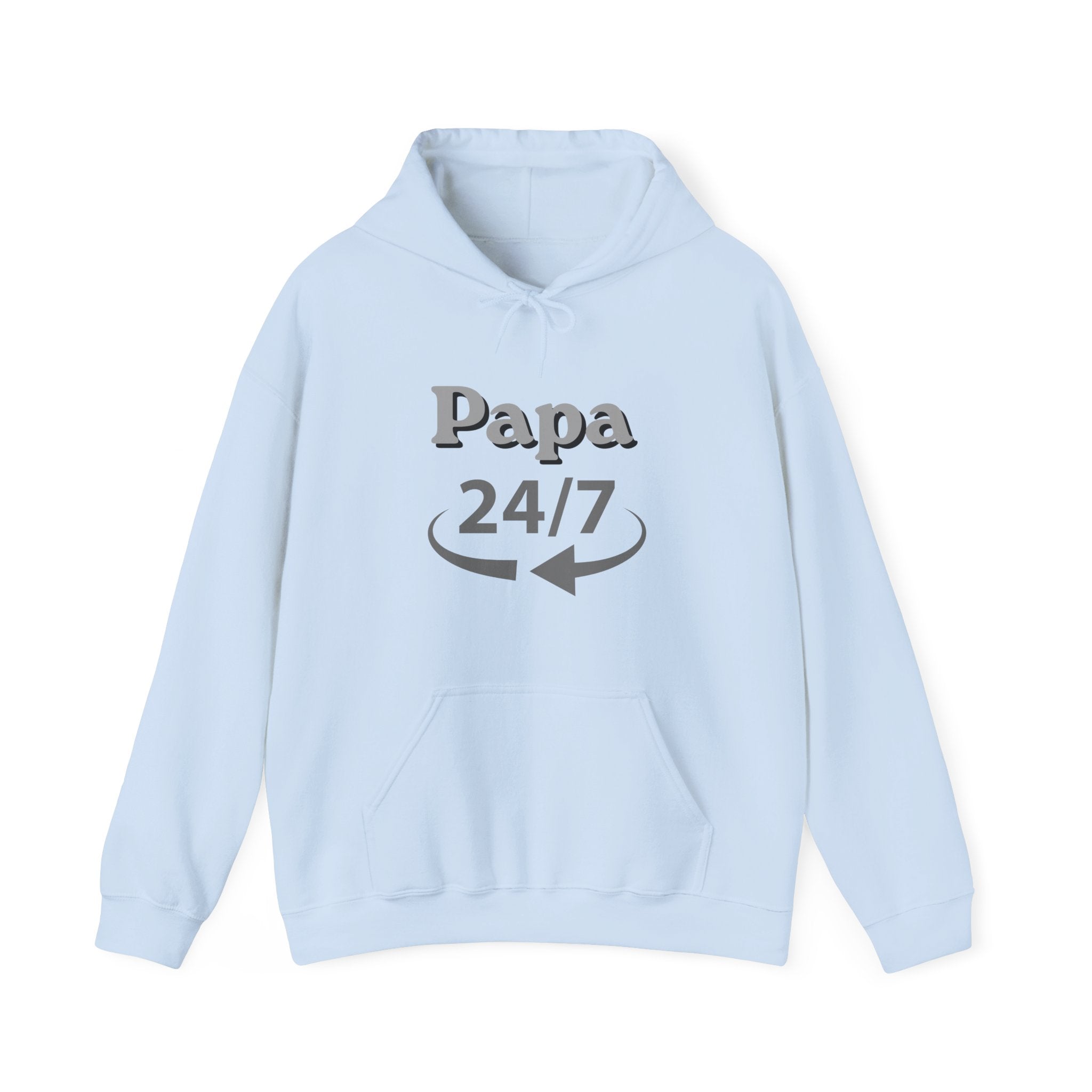Papa 24/7 Hoodie – Geschenk für Papa – Cooler Kapuzenpullover für Väter – Vatertag Geschenk