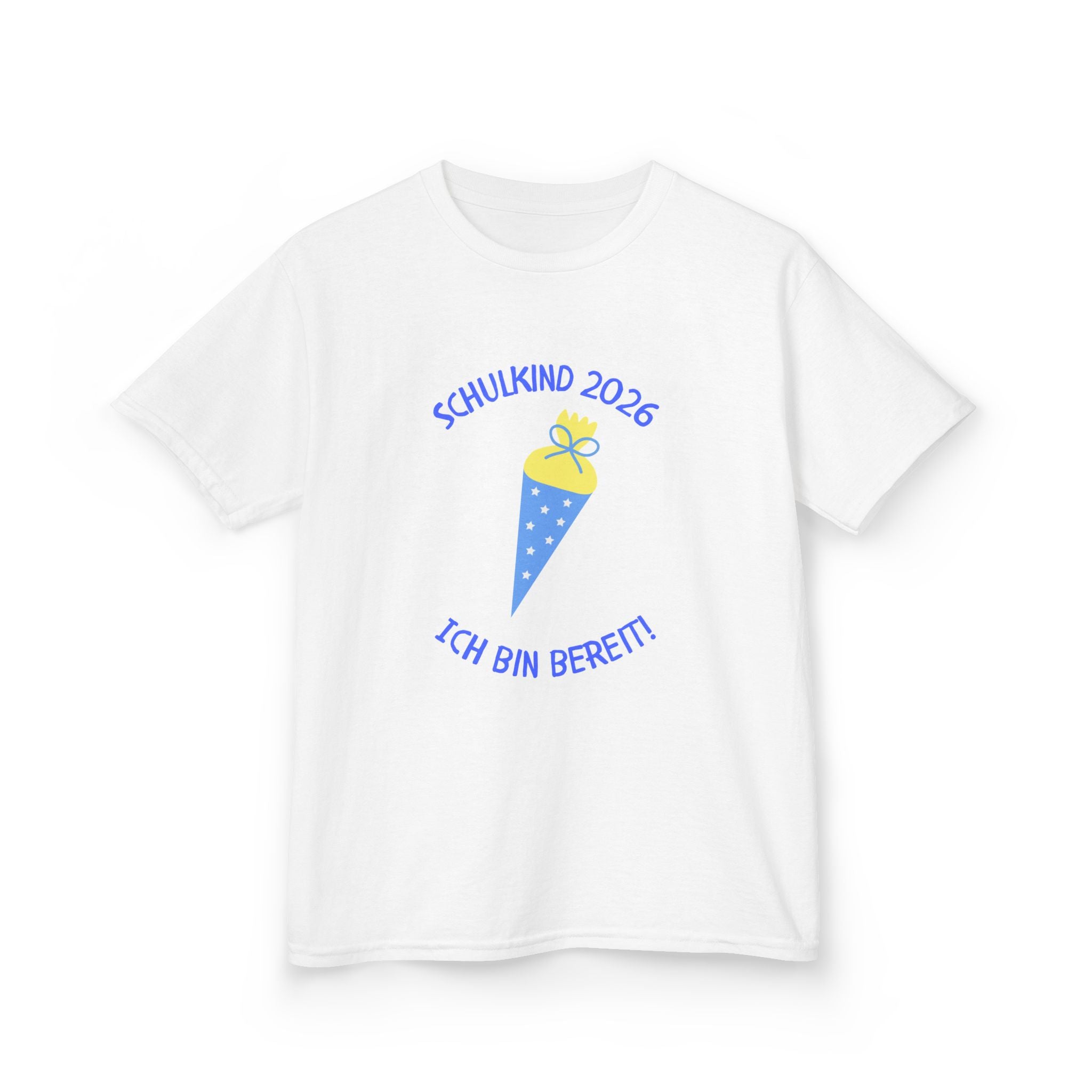 Schulkind 2026 Jungen T-Shirt – Ich bin bereit! | Einschulung Shirt mit Schultüte | Geschenk zum Schulstart