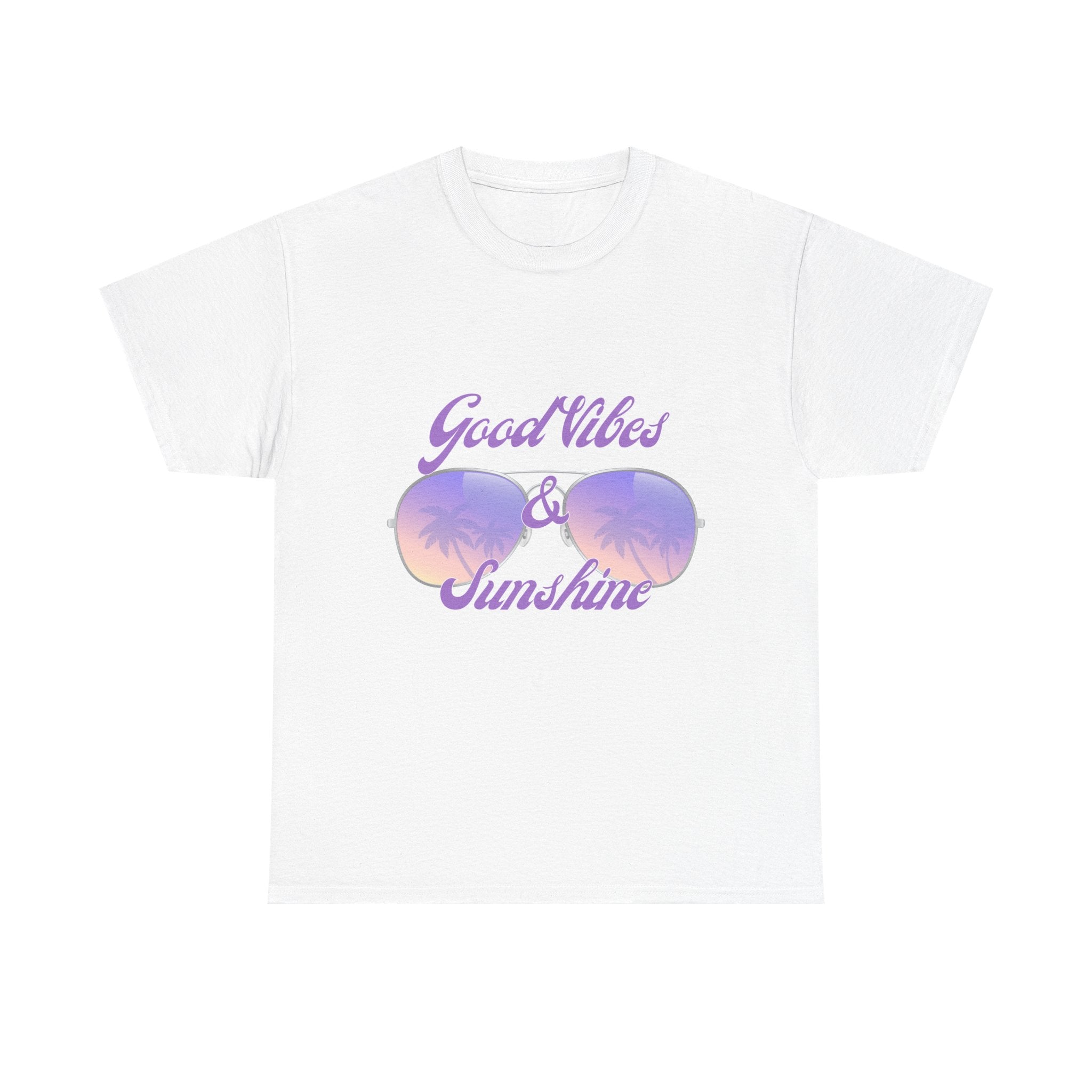 Good Vibes & Sunshine T-Shirt | Sommer Shirt Damen Herren | Urlaub Strand Sonnenbrille Shirt