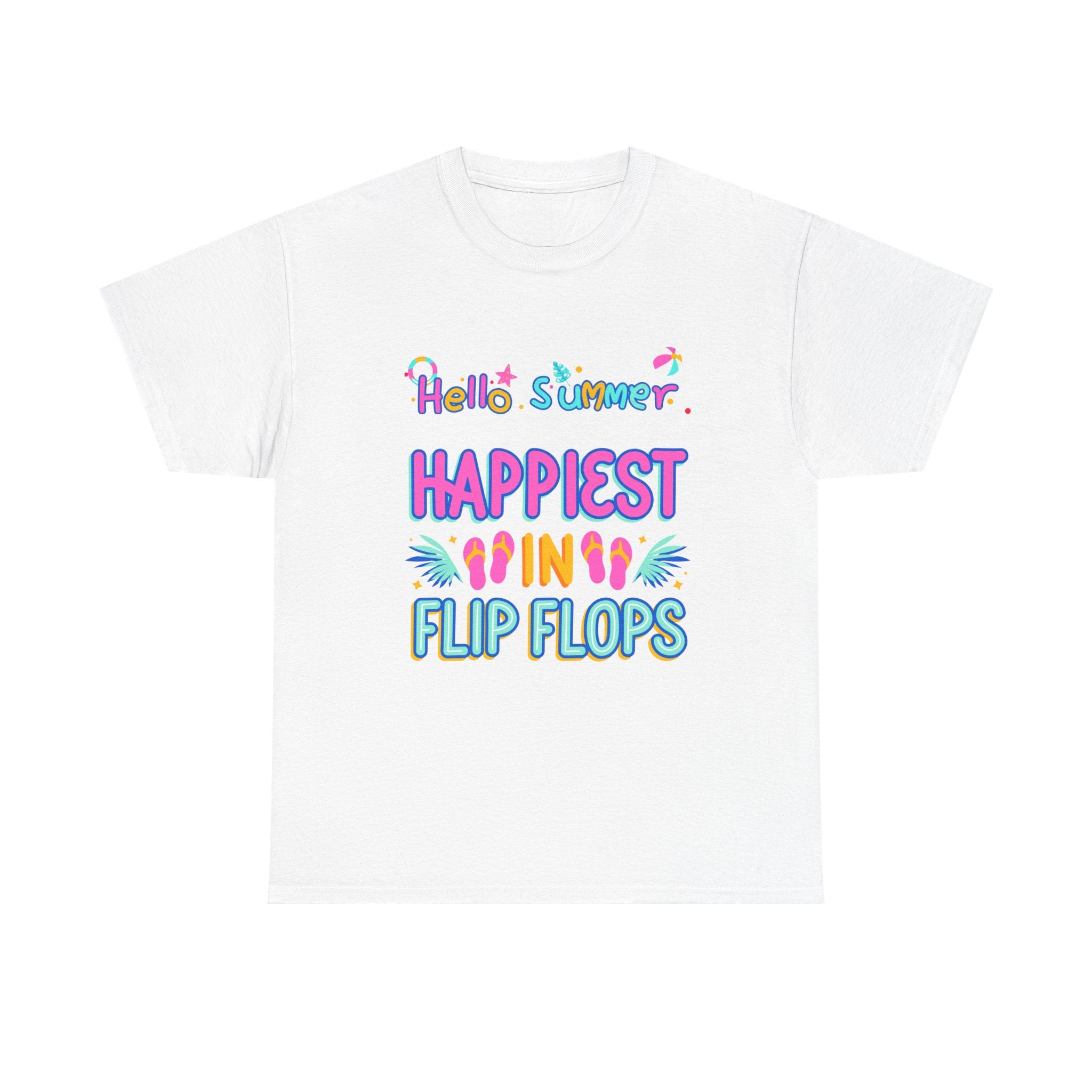 Happiest in Flip Flops – Sommer T-Shirt für Urlaub & Strand