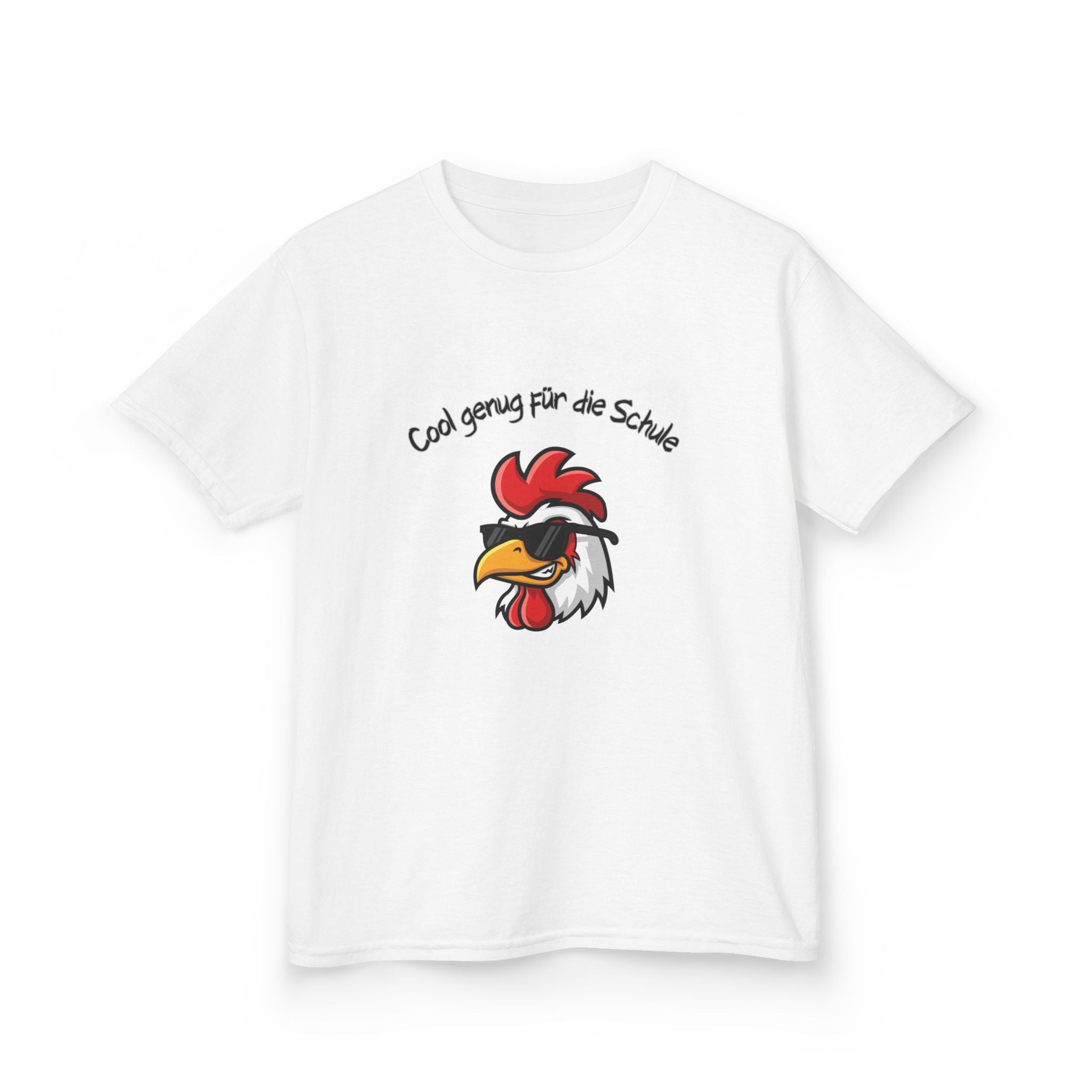 Cool genug für die Schule Kinder T-Shirt | Einschulung Jungen 2026 | Lustiges Schulstart Shirt mit Huhn