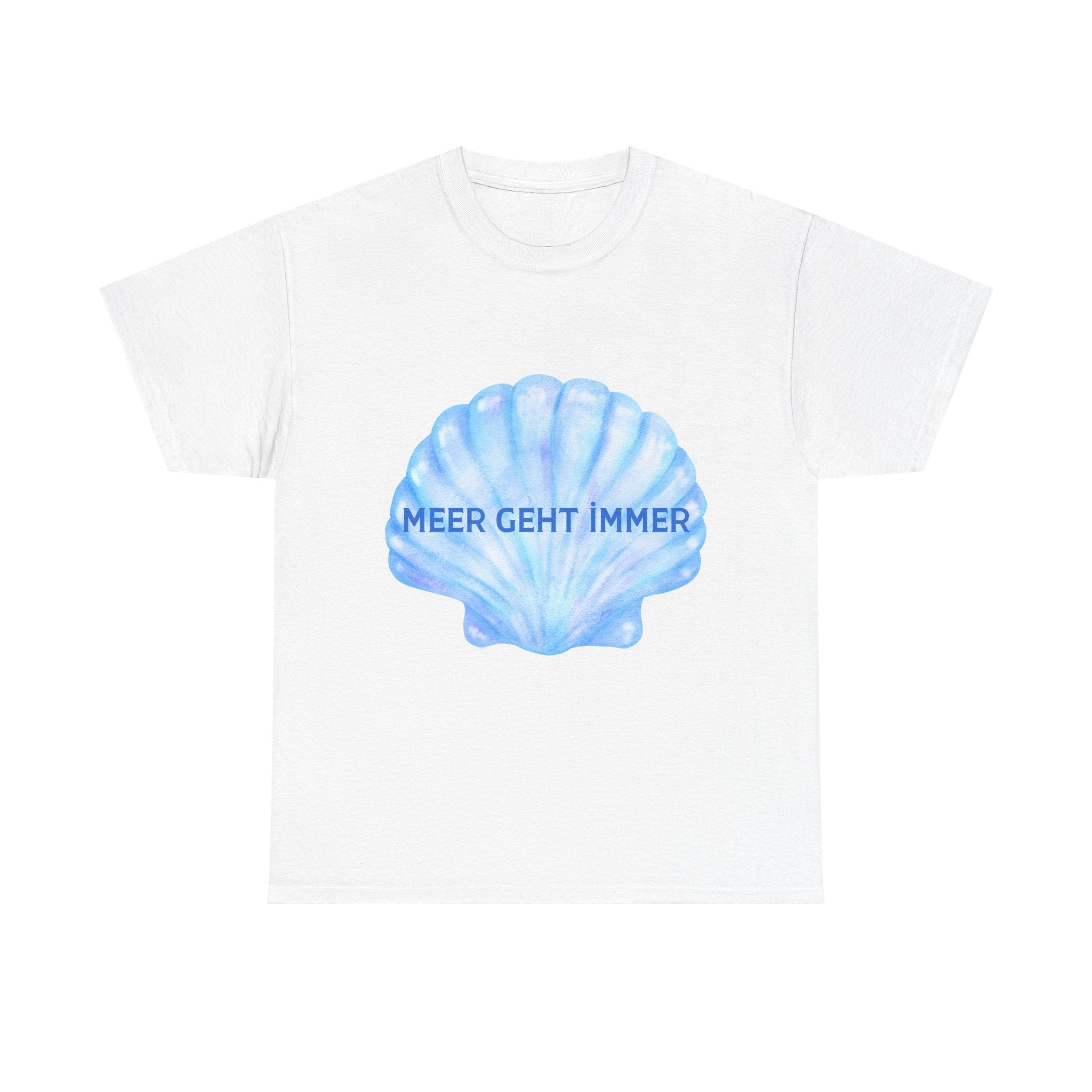 Meer geht immer T-Shirt | Sommer Shirt mit Muschel | Urlaub Meer Strand Shirt Damen Herren