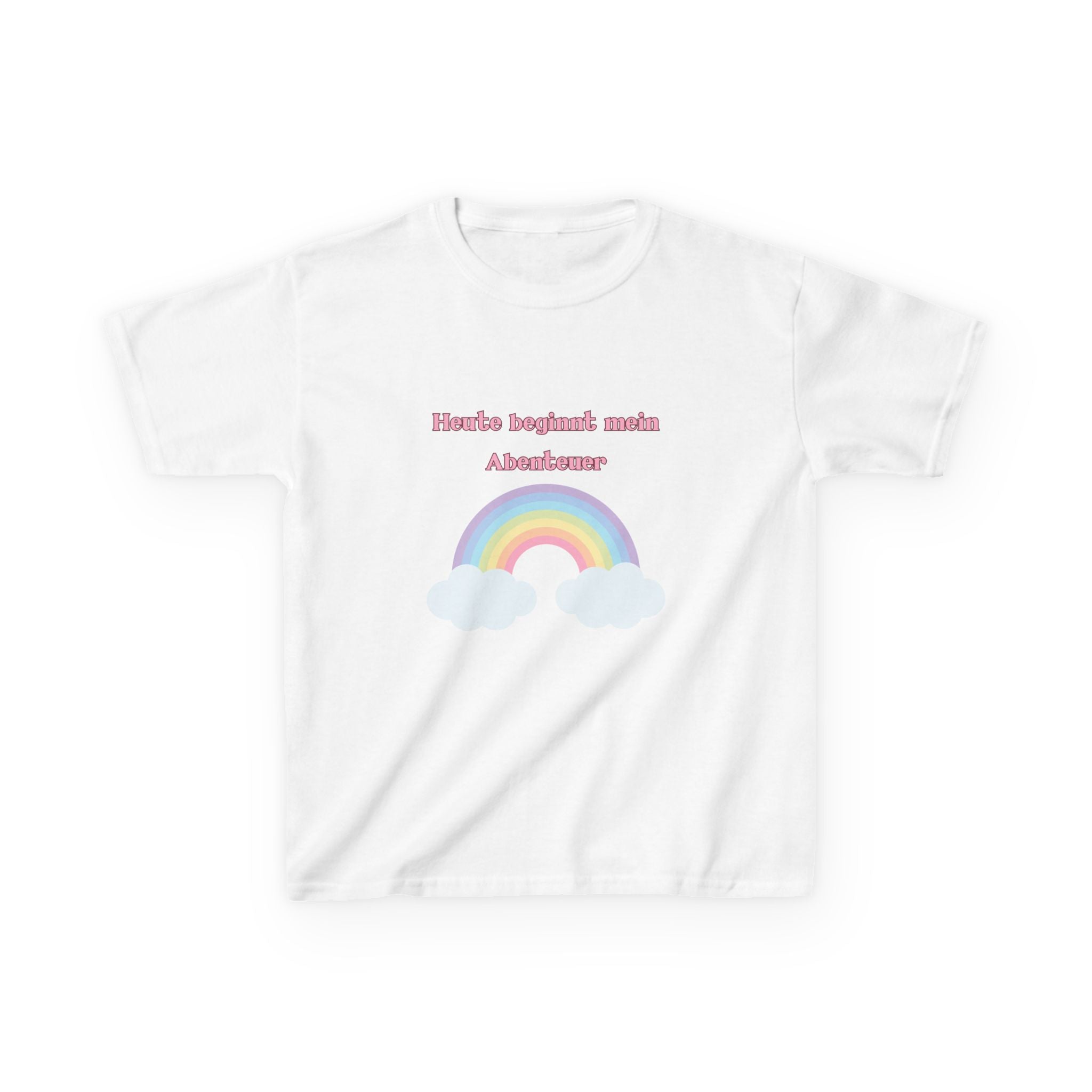 Heute beginnt mein Abenteuer Kinder T-Shirt | Einschulung Jungen & Mädchen | Süßes Schulstart Shirt mit Regenbogen