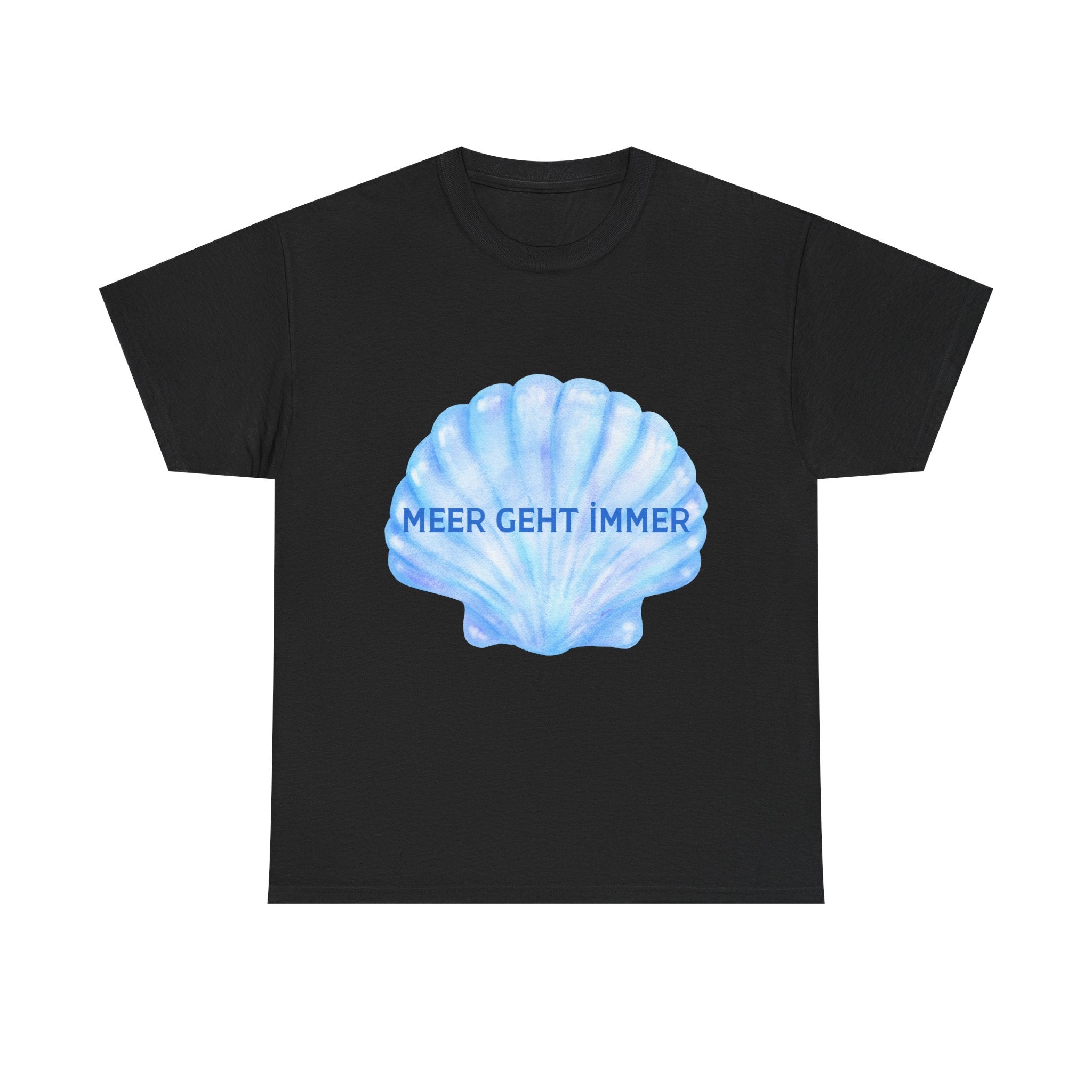Meer geht immer T-Shirt | Sommer Shirt mit Muschel | Urlaub Meer Strand Shirt Damen Herren