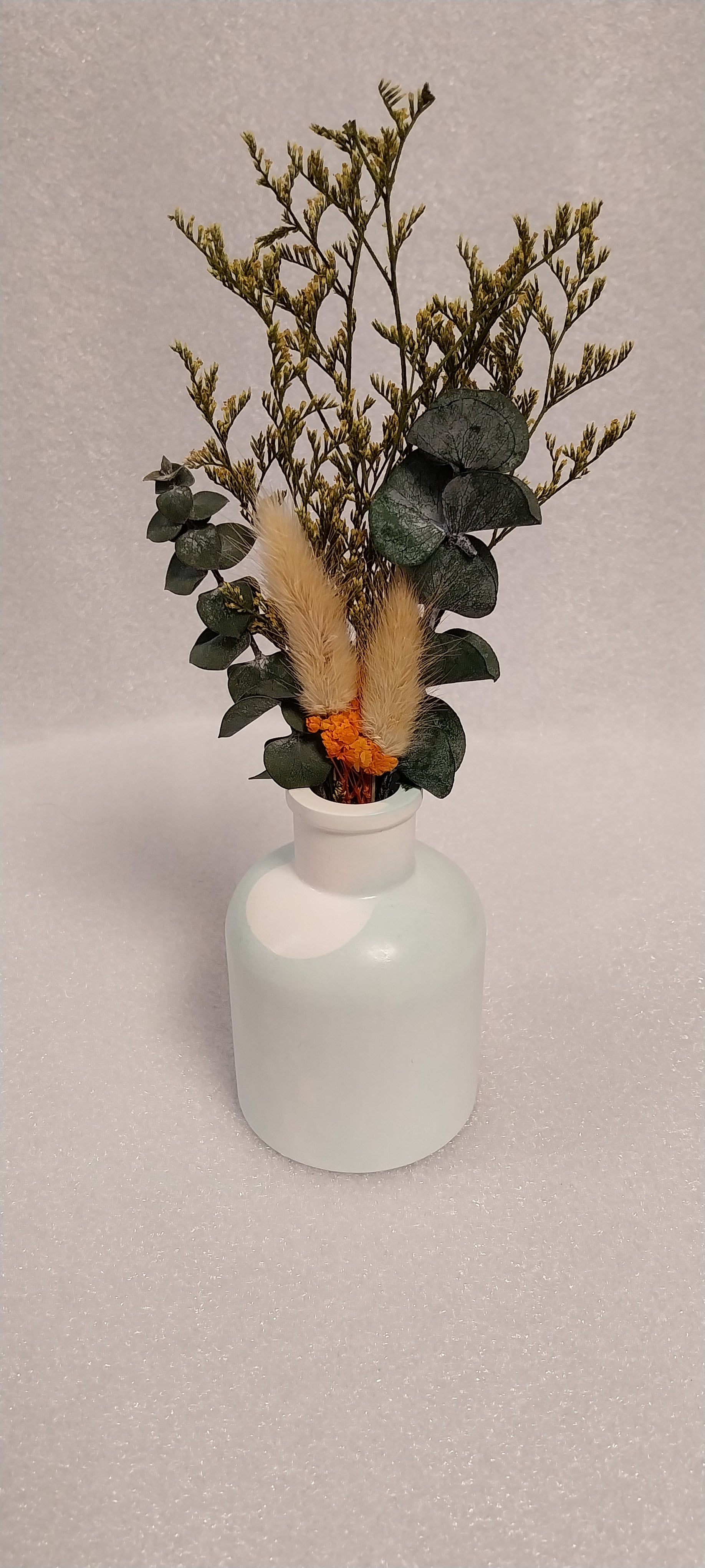 Keramik Vase mint weiß Einzelstück handgefertigt glatte Oberfläche Trockenblumen Vase Wohnaccessoire Deko