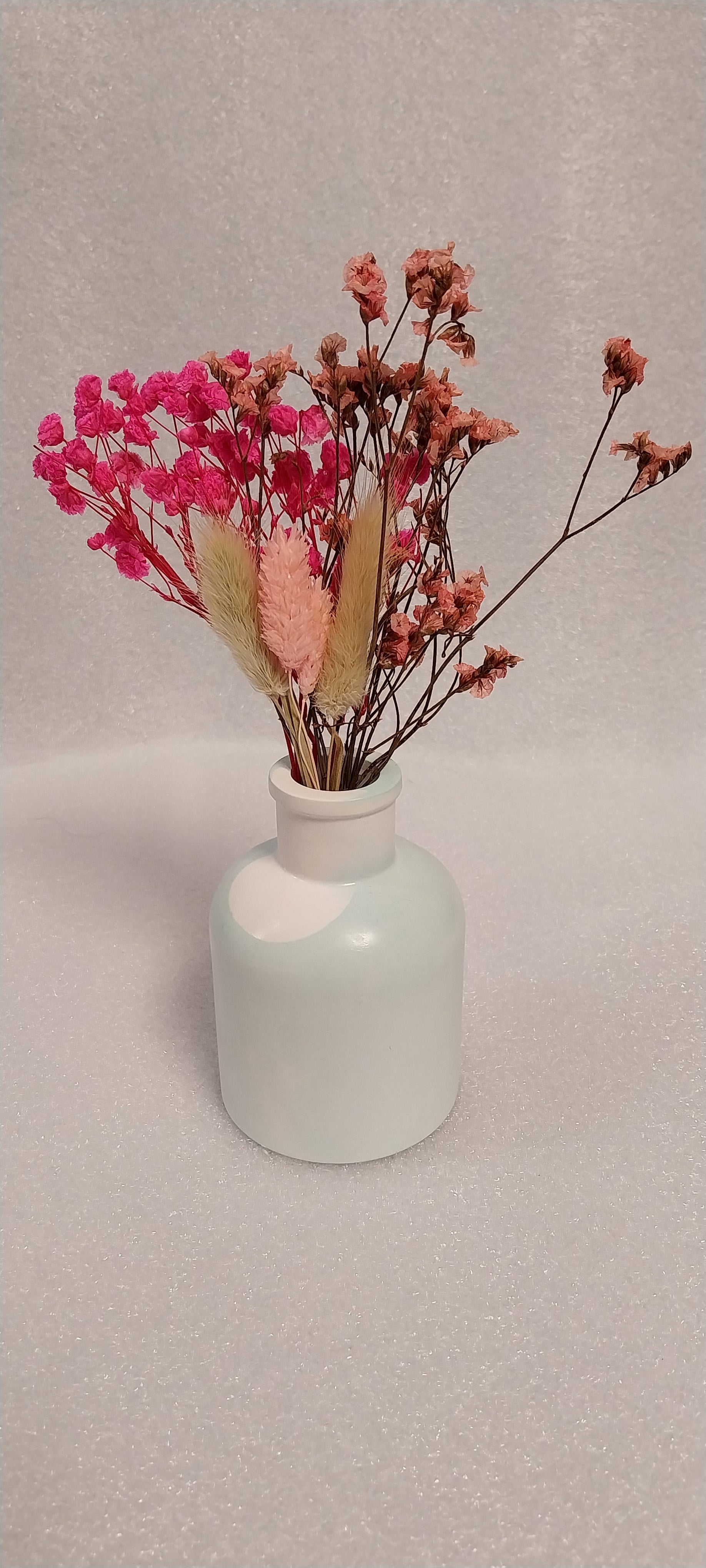 Keramik Vase mint weiß Einzelstück handgefertigt glatte Oberfläche Trockenblumen Vase Wohnaccessoire Deko