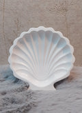 Muschel Schale flach aus Keramik – Dekoschale in Weiß oder Farbwunsch – maritime Deko ca. 10 cm