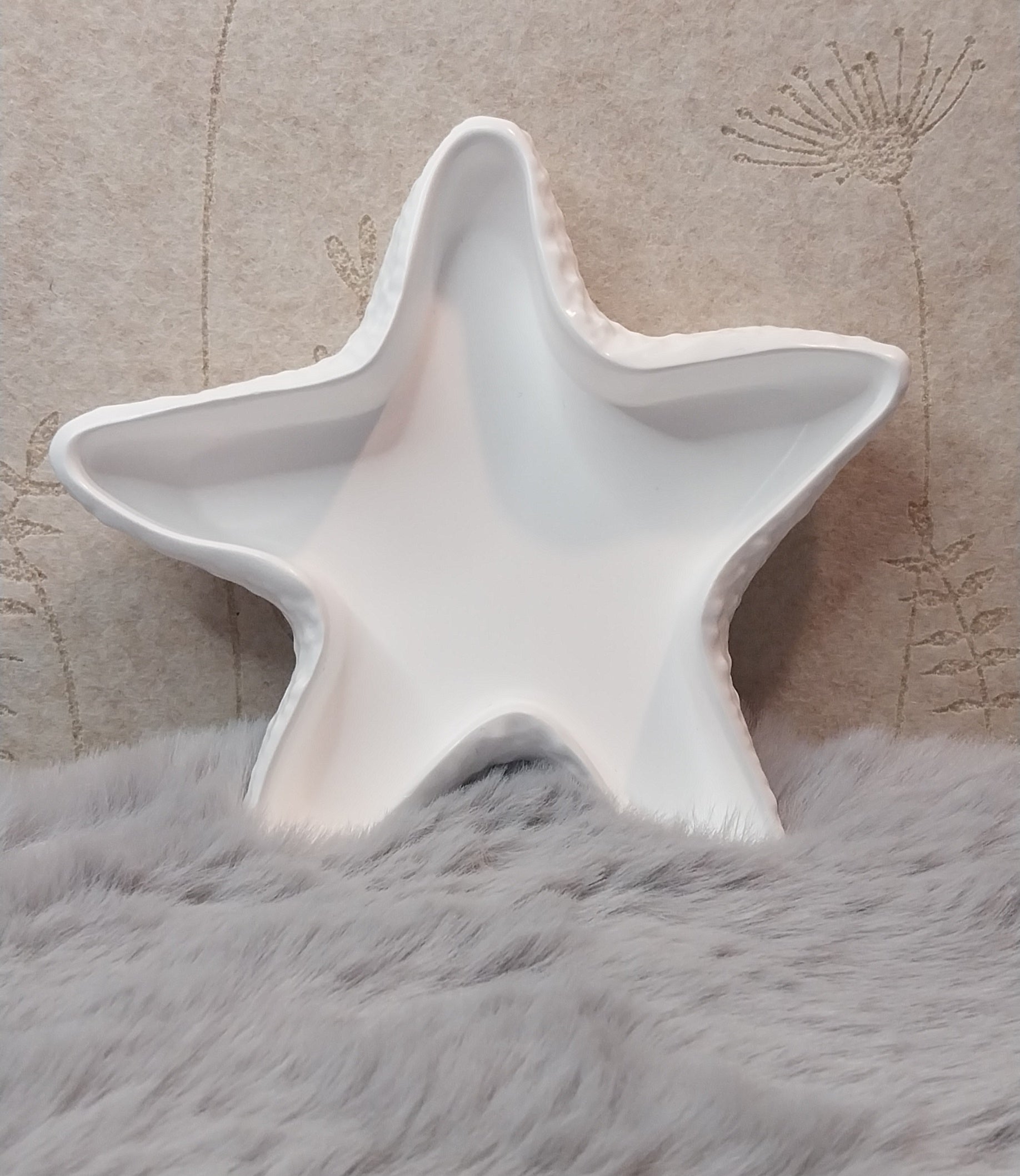 Seestern Schale aus Keramik – maritime Dekoschale in Weiß oder Farbwunsch – Schmuckschale ca. 13 cm