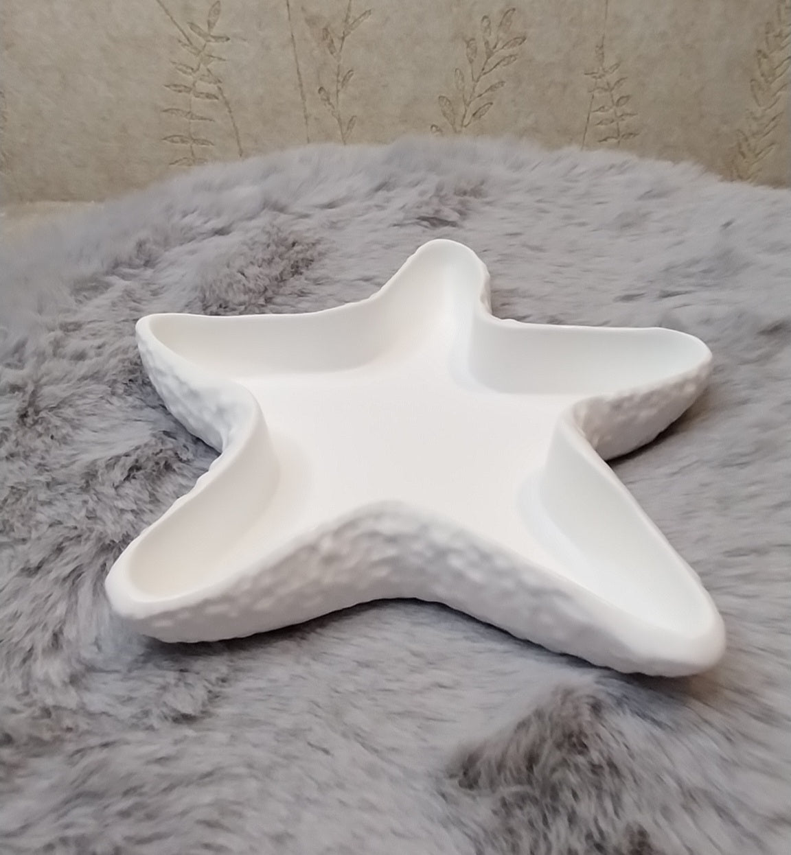 Seestern Schale aus Keramik – maritime Dekoschale in Weiß oder Farbwunsch – Schmuckschale ca. 13 cm