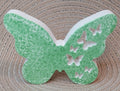 Schmetterling Grün – Handgefertigtes Einzelstück mit Stempeltechnik – Dekoration Schmetterling ca. 12 x 8 cm