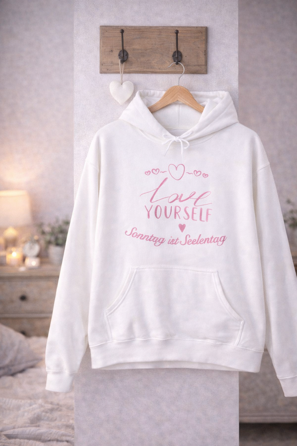 Hoodie „Sonntag ist Seelentag“ – Love Yourself Hoodie | Selbstliebe Hoodie Damen & Herren | Cozy Hoodie für Me-Time & Entspannung | Geschenk für Frauen und Männer