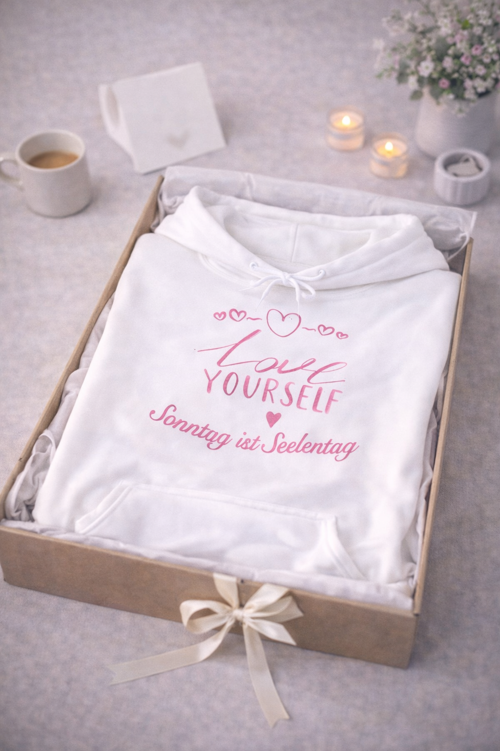 Hoodie „Sonntag ist Seelentag“ – Love Yourself Hoodie | Selbstliebe Hoodie Damen & Herren | Cozy Hoodie für Me-Time & Entspannung | Geschenk für Frauen und Männer