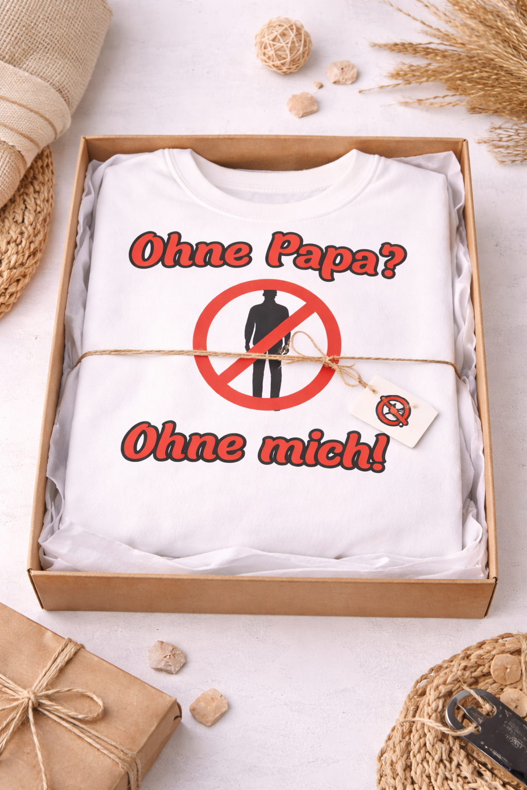 Sweatshirt Ohne Papa? Ohne mich! – Lustiges Unisex Papa Sweatshirt | Geschenk zum Vatertag