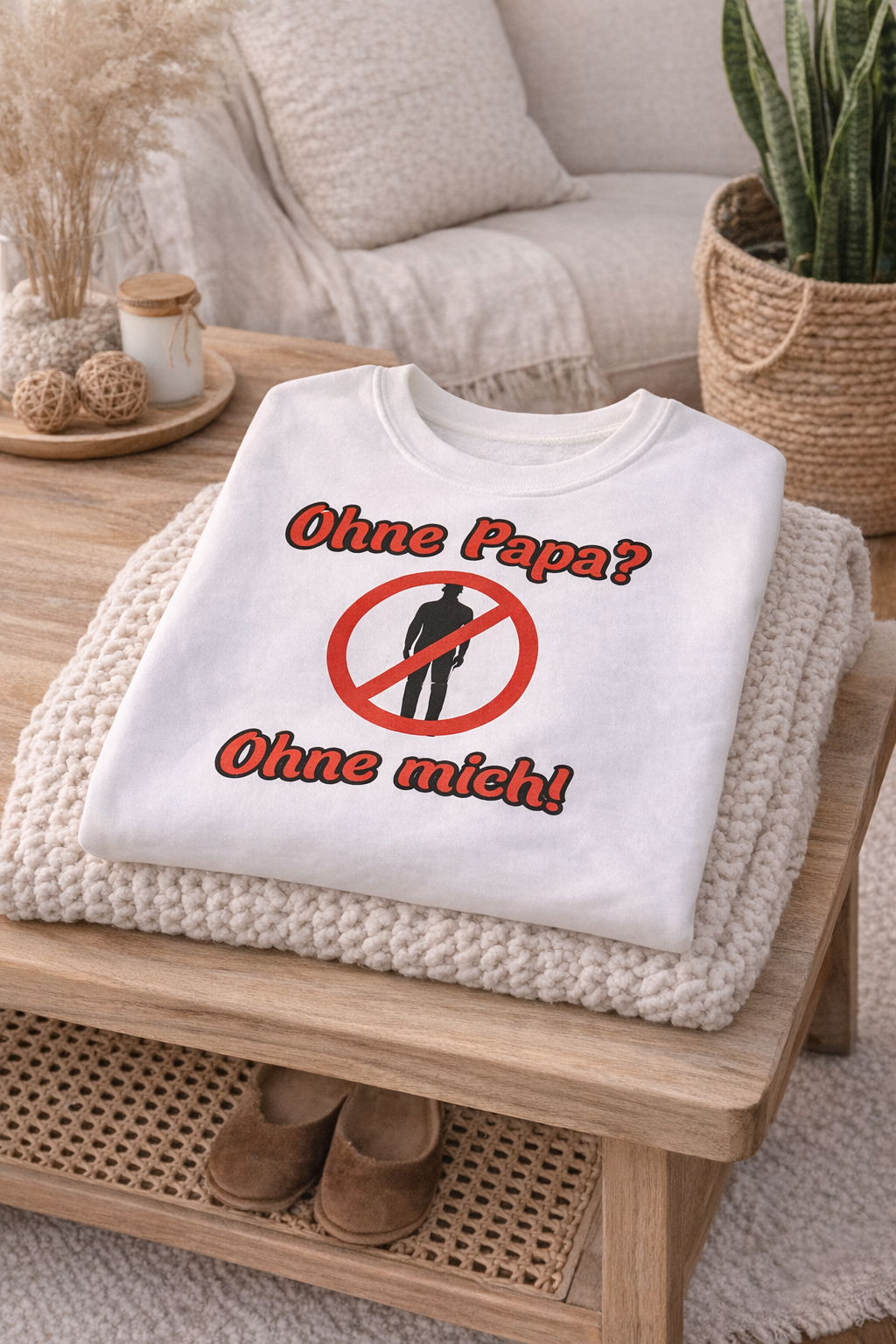 Sweatshirt Ohne Papa? Ohne mich! – Lustiges Unisex Papa Sweatshirt | Geschenk zum Vatertag