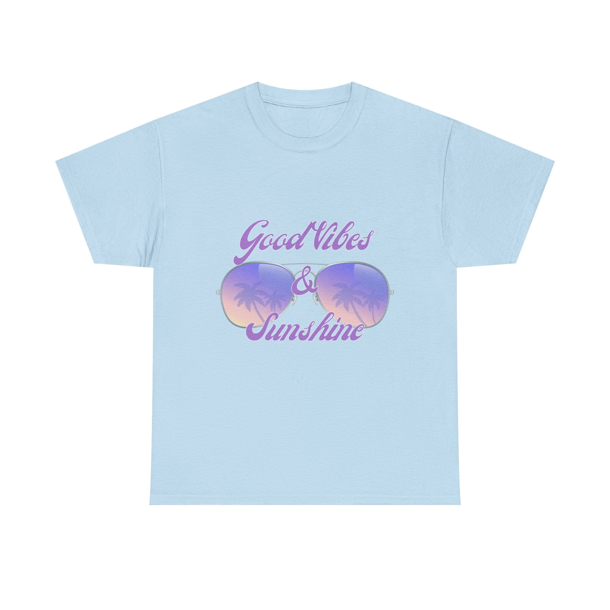 Good Vibes & Sunshine T-Shirt | Sommer Shirt Damen Herren | Urlaub Strand Sonnenbrille Shirt