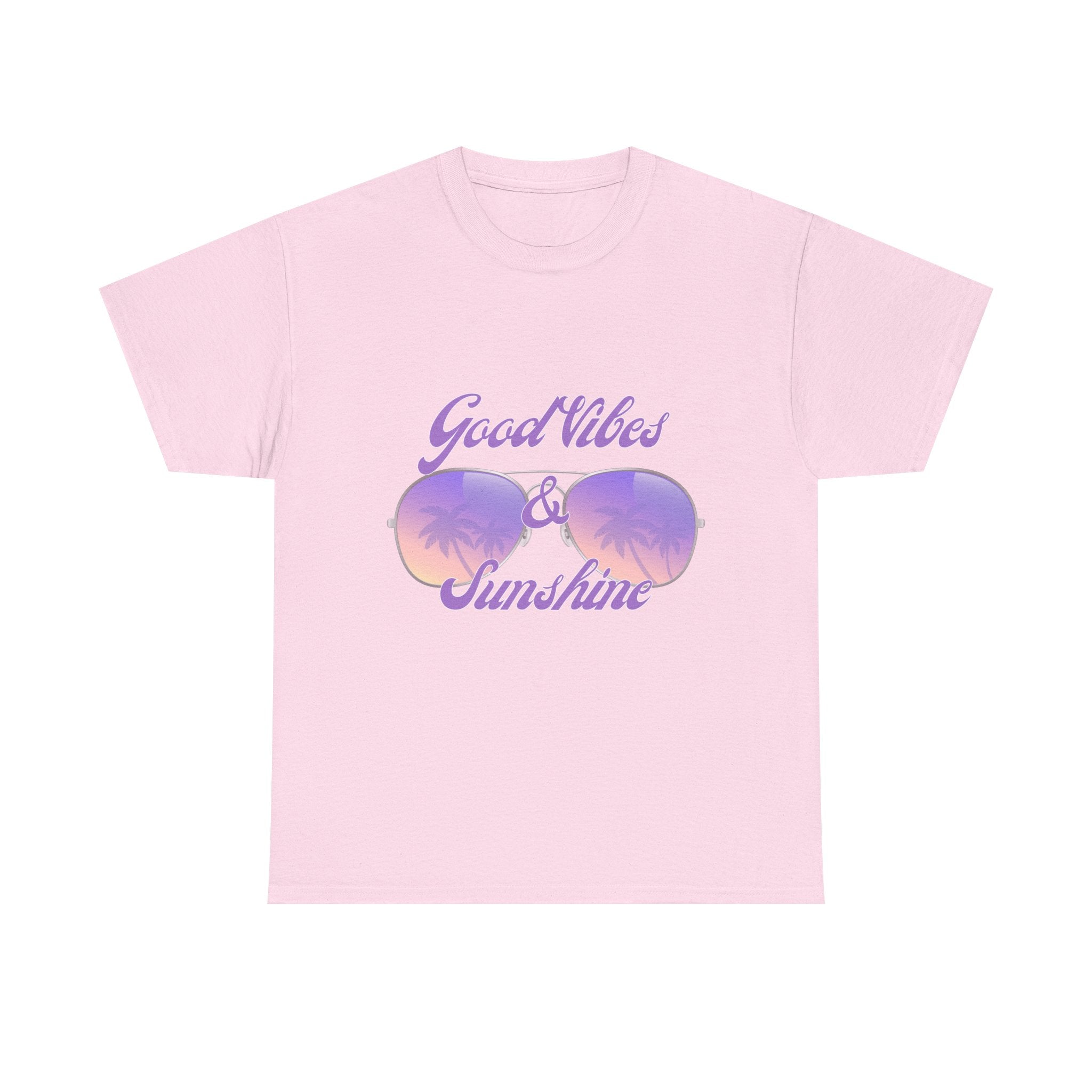 Good Vibes & Sunshine T-Shirt | Sommer Shirt Damen Herren | Urlaub Strand Sonnenbrille Shirt