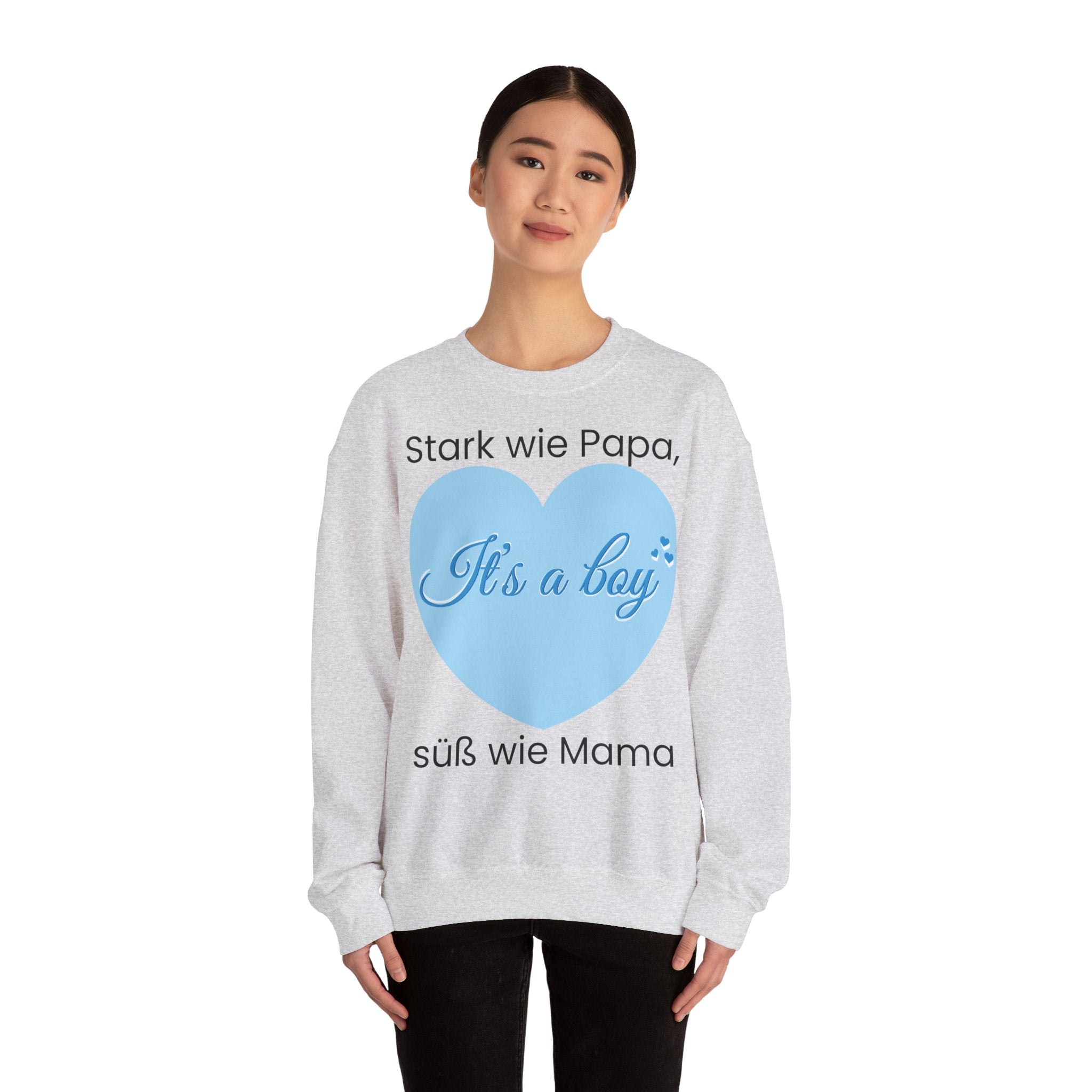 Stark wie Papa, süß wie Mama Sweatshirt – It’s a Boy Sweatshirt – Süßes Baby & Familien Sweatshirt