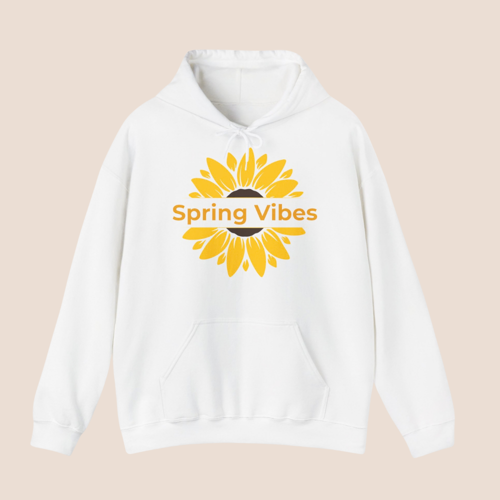 Spring Vibes Hoodie – Frühlings Hoodie Damen – Minimalistischer Blumen Hoodie