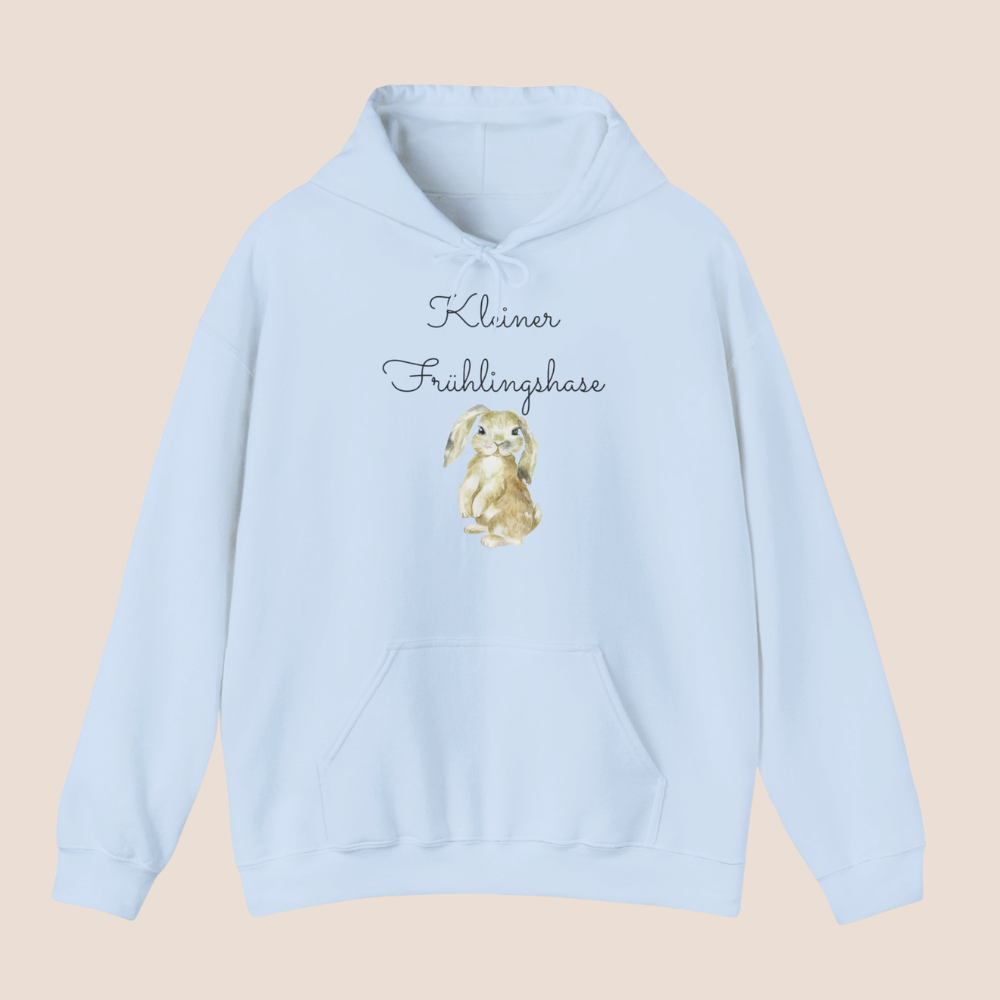 Kleiner Frühlingshase Hoodie – Süßer Hasen Hoodie Unisex | Oster Hoodie Damen & Herren | Frühlings Hoodie mit Hase | Geschenk für Tierliebhaber