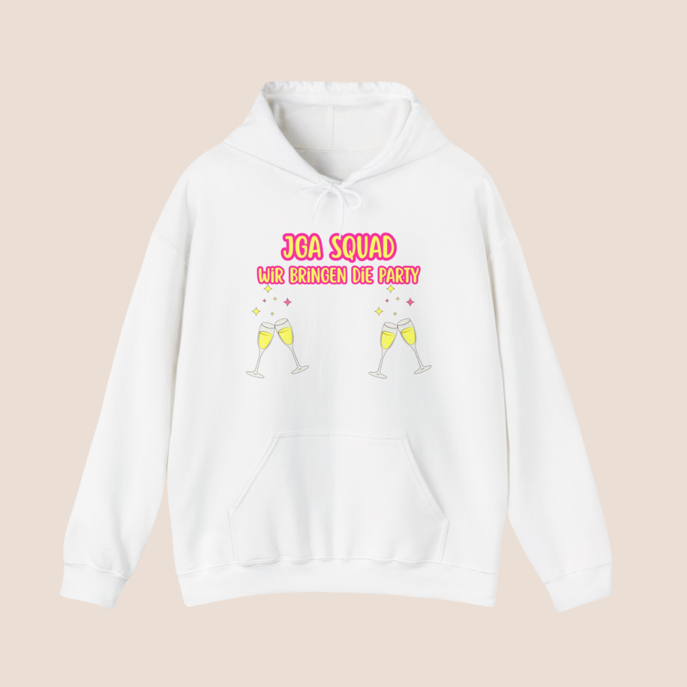 JGA Squad Hoodie – Wir bringen die Party | Junggesellinnenabschied Hoodie | Team Bride Outfit