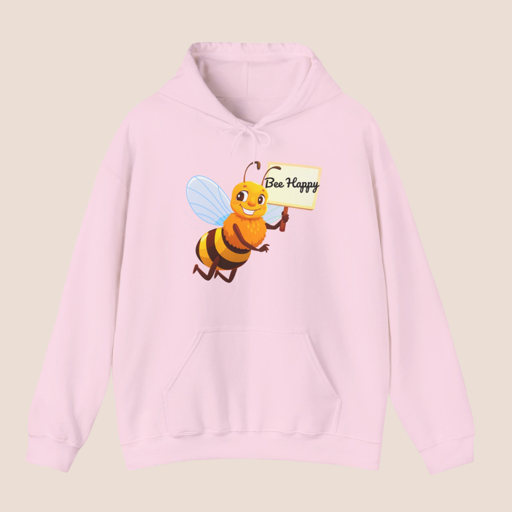 Bee Happy Hoodie – Süßer Bienen Hoodie – Frühlings Hoodie mit niedlicher Biene