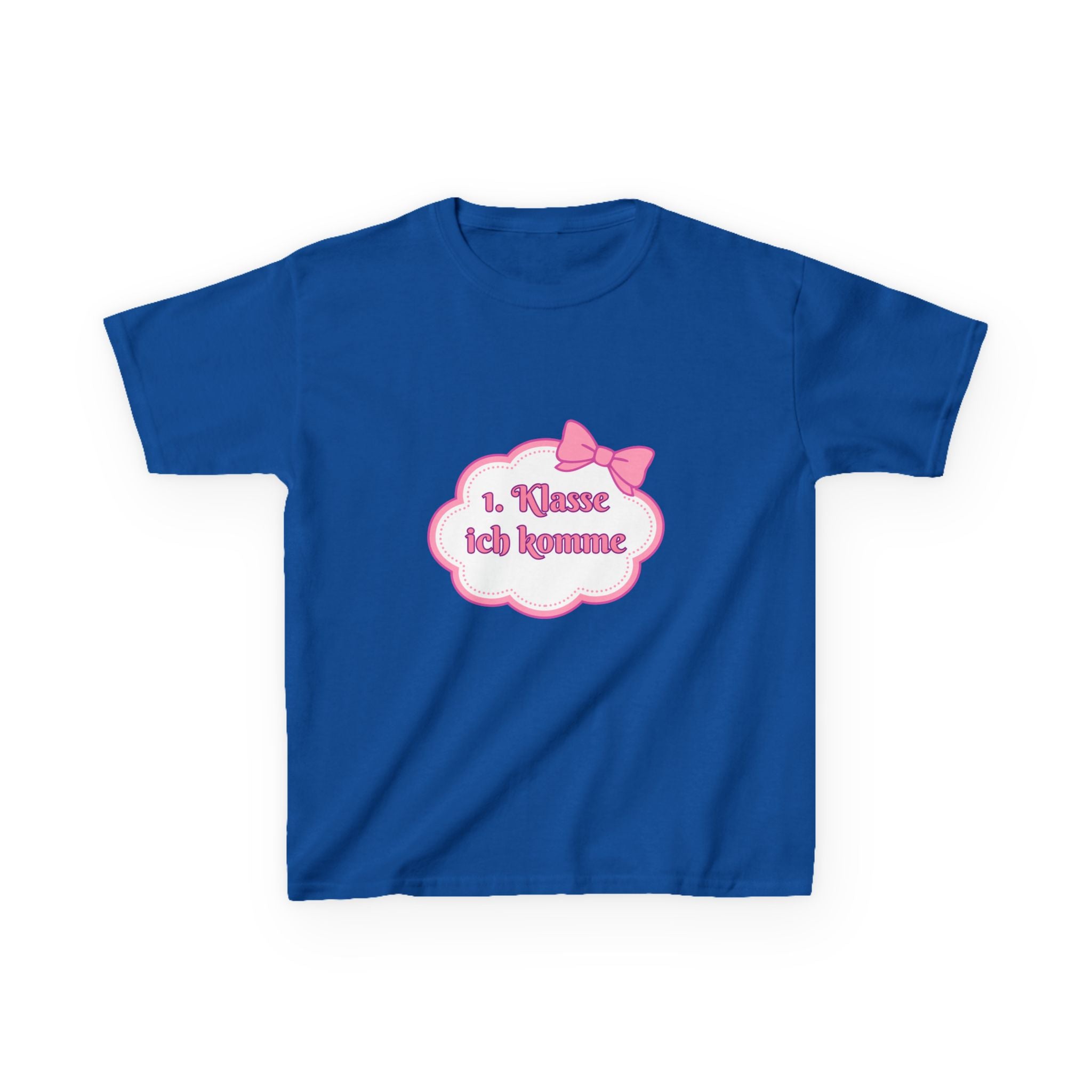 1. Klasse ich komme Kinder T-Shirt | Einschulung Mädchen | Süßes Schulstart Shirt mit Schleife