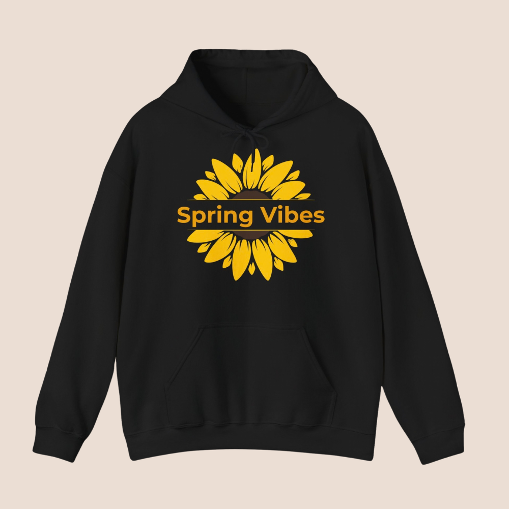Spring Vibes Hoodie – Frühlings Hoodie Damen – Minimalistischer Blumen Hoodie