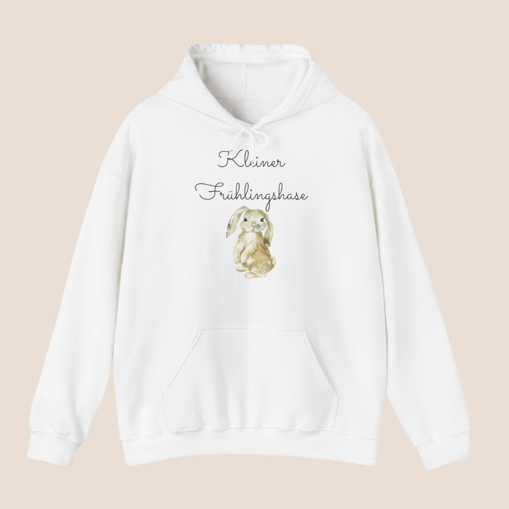 Kleiner Frühlingshase Hoodie – Süßer Hasen Hoodie Unisex | Oster Hoodie Damen & Herren | Frühlings Hoodie mit Hase | Geschenk für Tierliebhaber