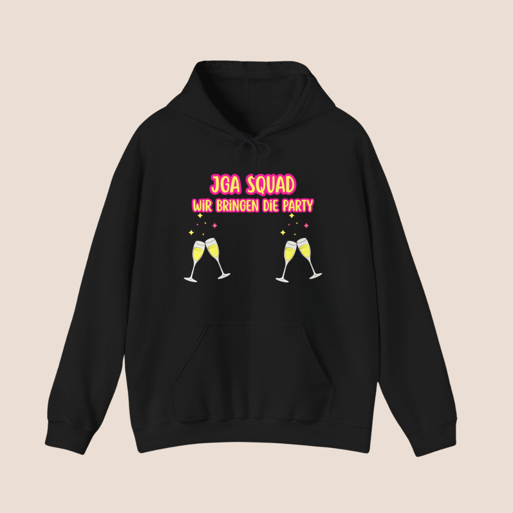 JGA Squad Hoodie – Wir bringen die Party | Junggesellinnenabschied Hoodie | Team Bride Outfit