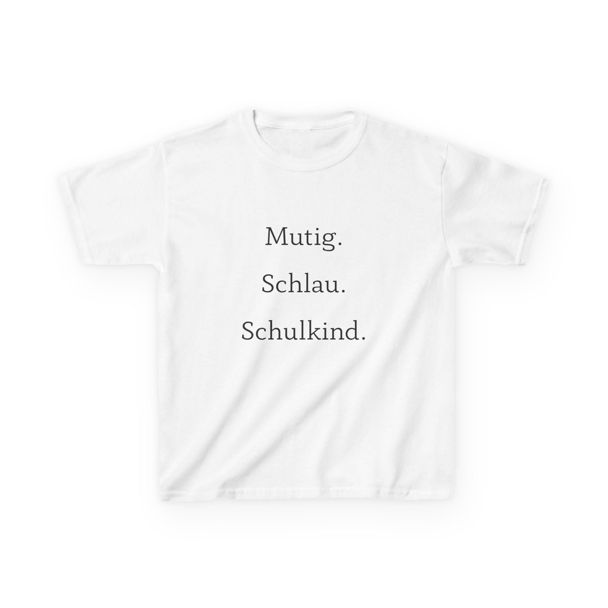 Mutig. Schlau. Schulkind. Kinder T-Shirt | Einschulung Jungen & Mädchen | Modernes Schulstart Shirt