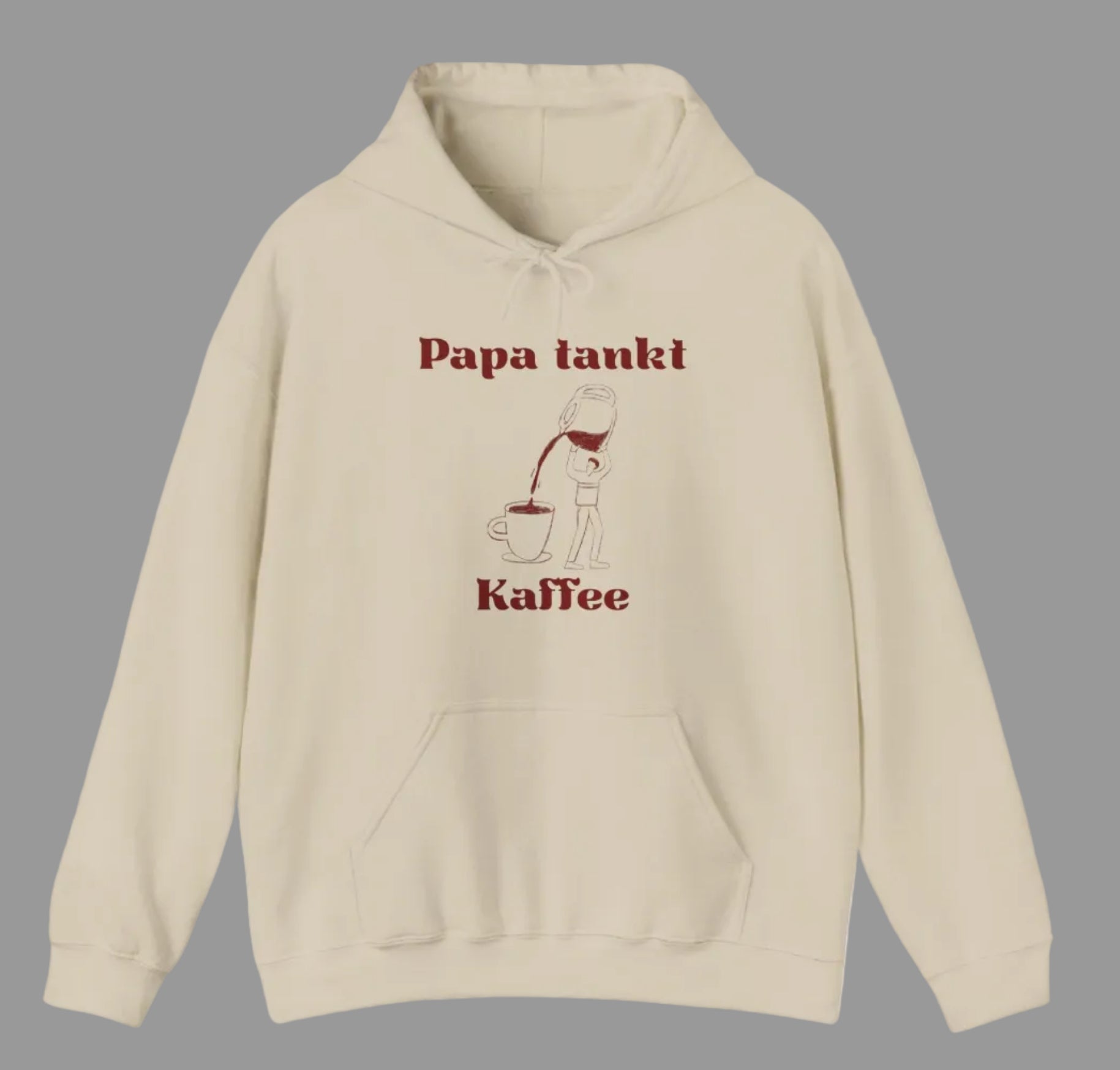 Papa tankt Kaffee Hoodie – Lustiger Papa Hoodie – Kaffee Hoodie für Väter – Geschenk für Papa – Kapuzenpullover mit Humor