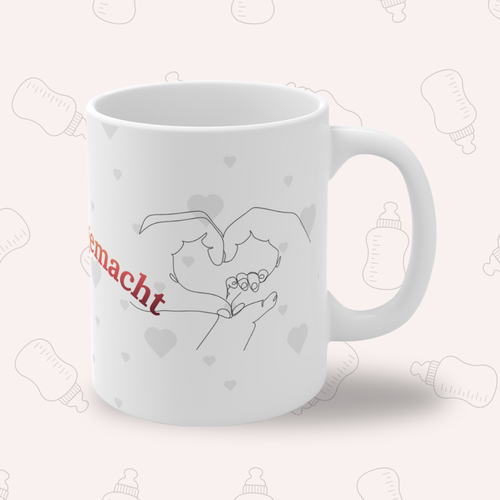 Baby Tasse – Aus Liebe gemacht | Geschenk zur Geburt | Babyparty Geschenk 330 ml