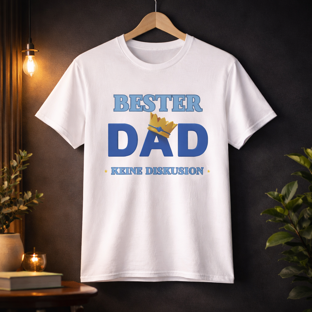 Papa T-Shirt „Bester Dad – Keine Diskussion“ – Lustiges Herren Shirt – Geschenkidee für Väter