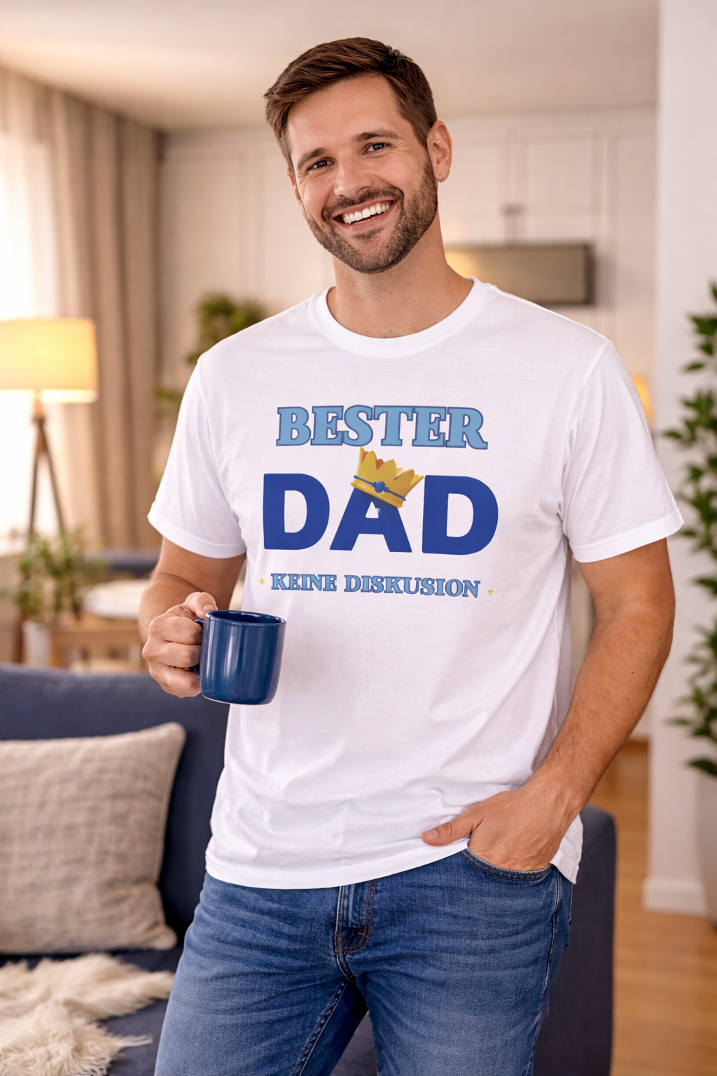 Papa T-Shirt „Bester Dad – Keine Diskussion“ – Lustiges Herren Shirt – Geschenkidee für Väter