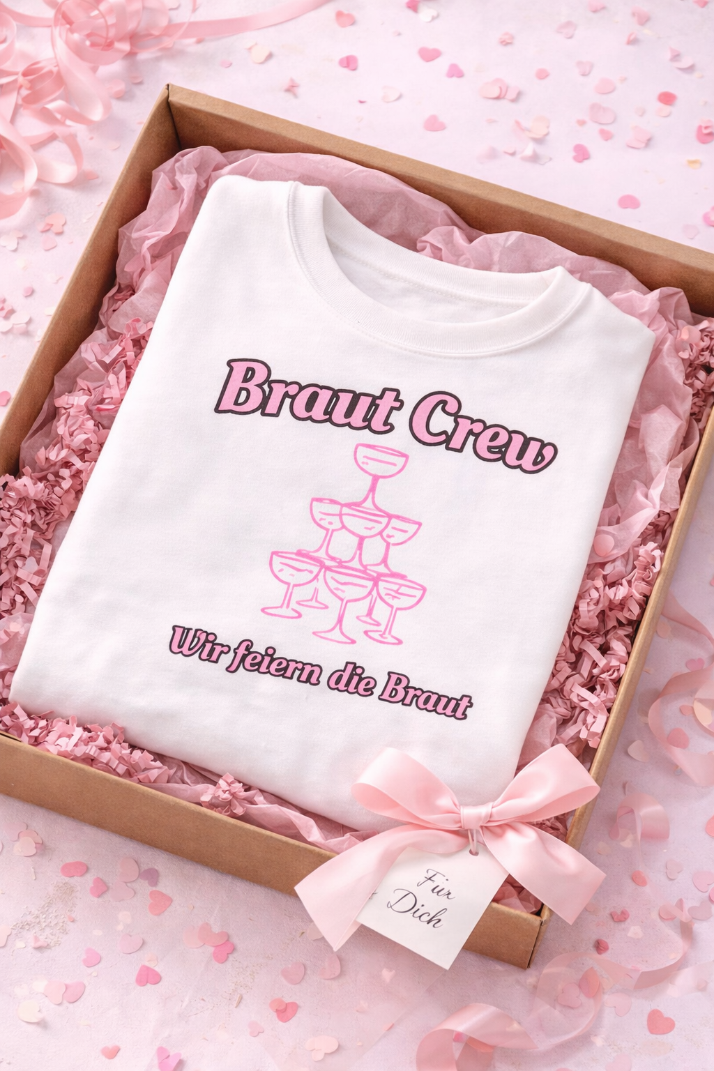Braut Crew Sweatshirt – Wir feiern die Braut | JGA Pullover Frauen | Junggesellinnenabschied Outfit