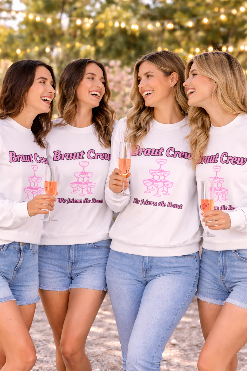 Braut Crew Sweatshirt – Wir feiern die Braut | JGA Pullover Frauen | Junggesellinnenabschied Outfit