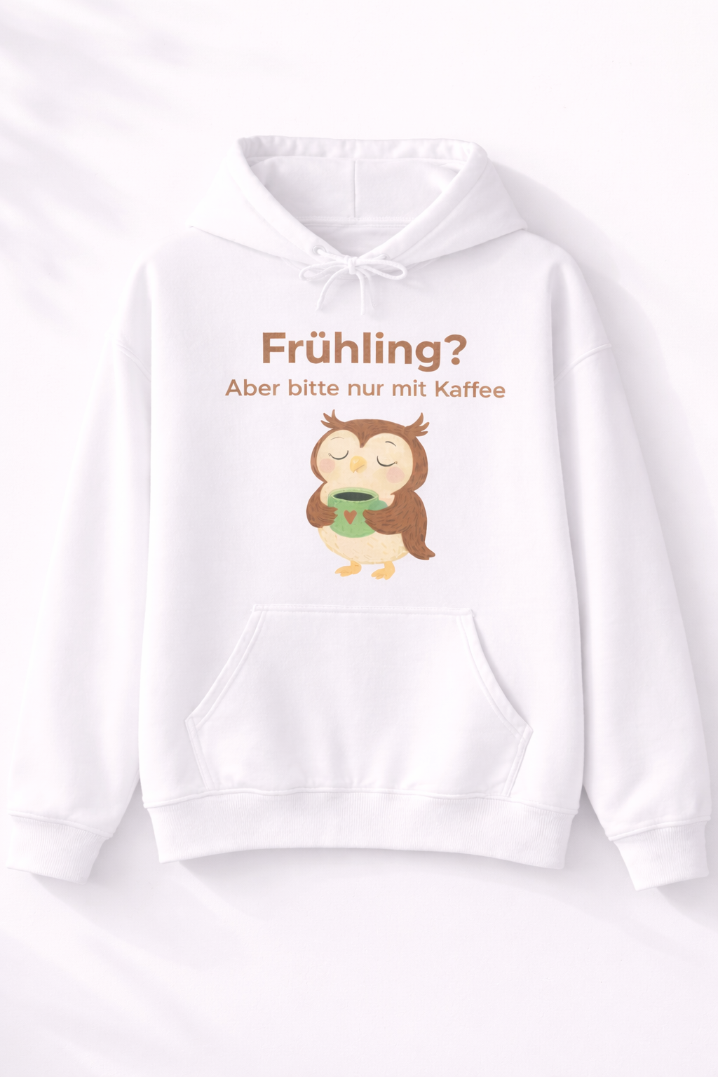 Frühling Aber bitte nur mit Kaffee Hoodie – Lustiger Hoodie Frühling – Kaffee Spruch Hoodie – Geschenk für Kaffeeliebhaber