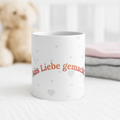 Baby Tasse – Aus Liebe gemacht | Geschenk zur Geburt | Babyparty Geschenk 330 ml