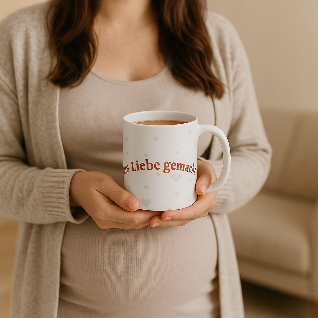 Baby Tasse – Aus Liebe gemacht | Geschenk zur Geburt | Babyparty Geschenk 330 ml