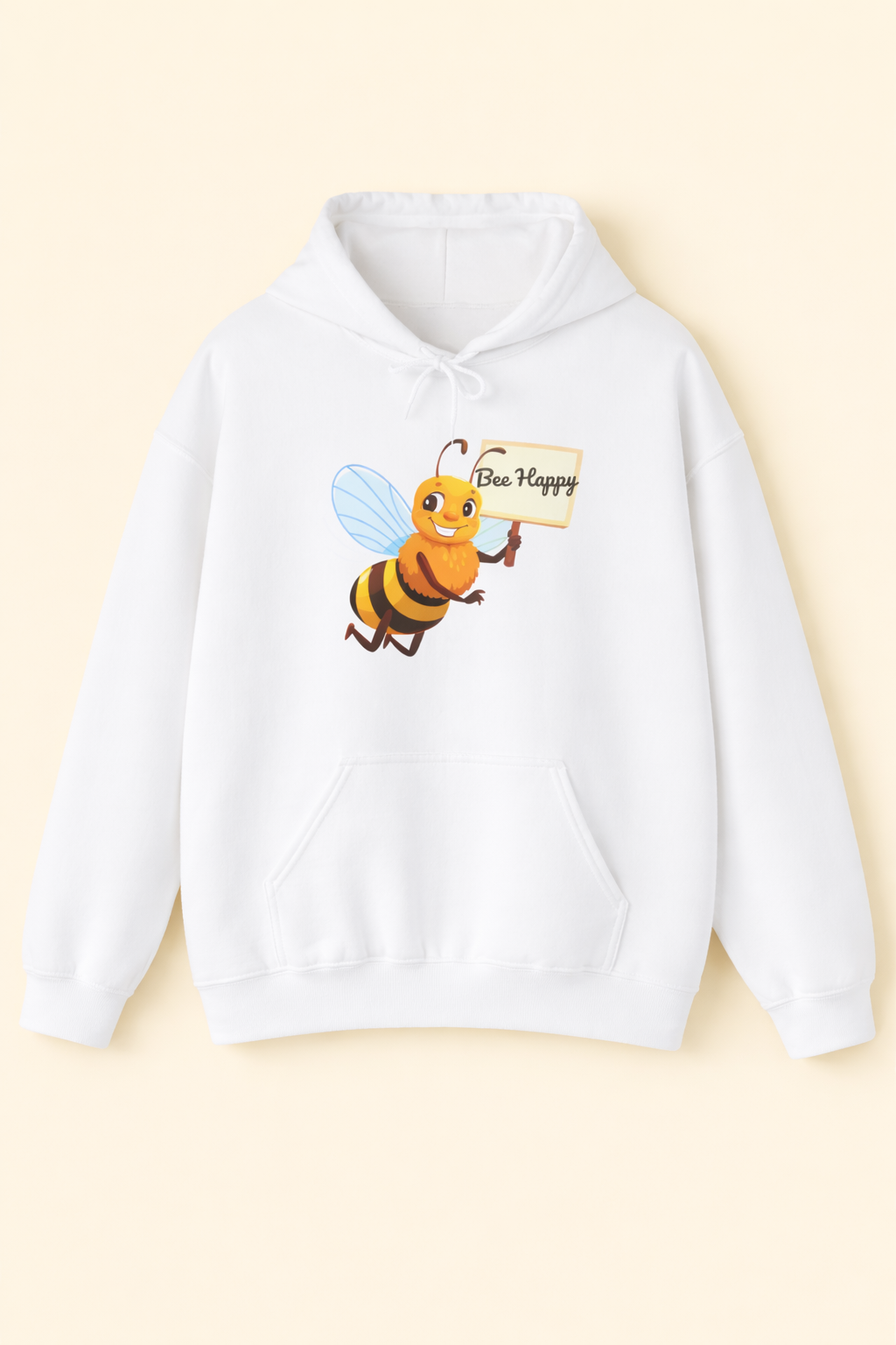Bee Happy Hoodie – Süßer Bienen Hoodie – Frühlings Hoodie mit niedlicher Biene