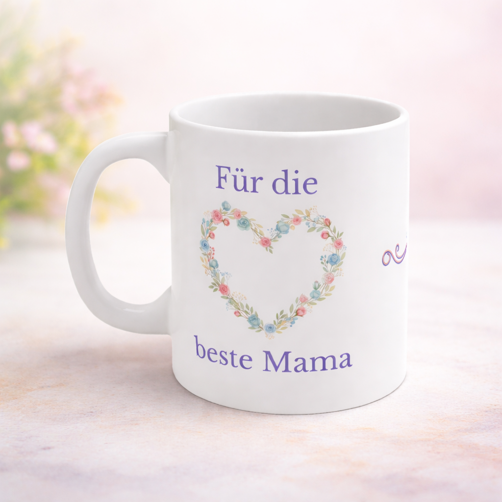 Für die beste Mama Tasse 330 ml – Geschenk für Mama – Muttertag Geschenk – Kaffeetasse Mama