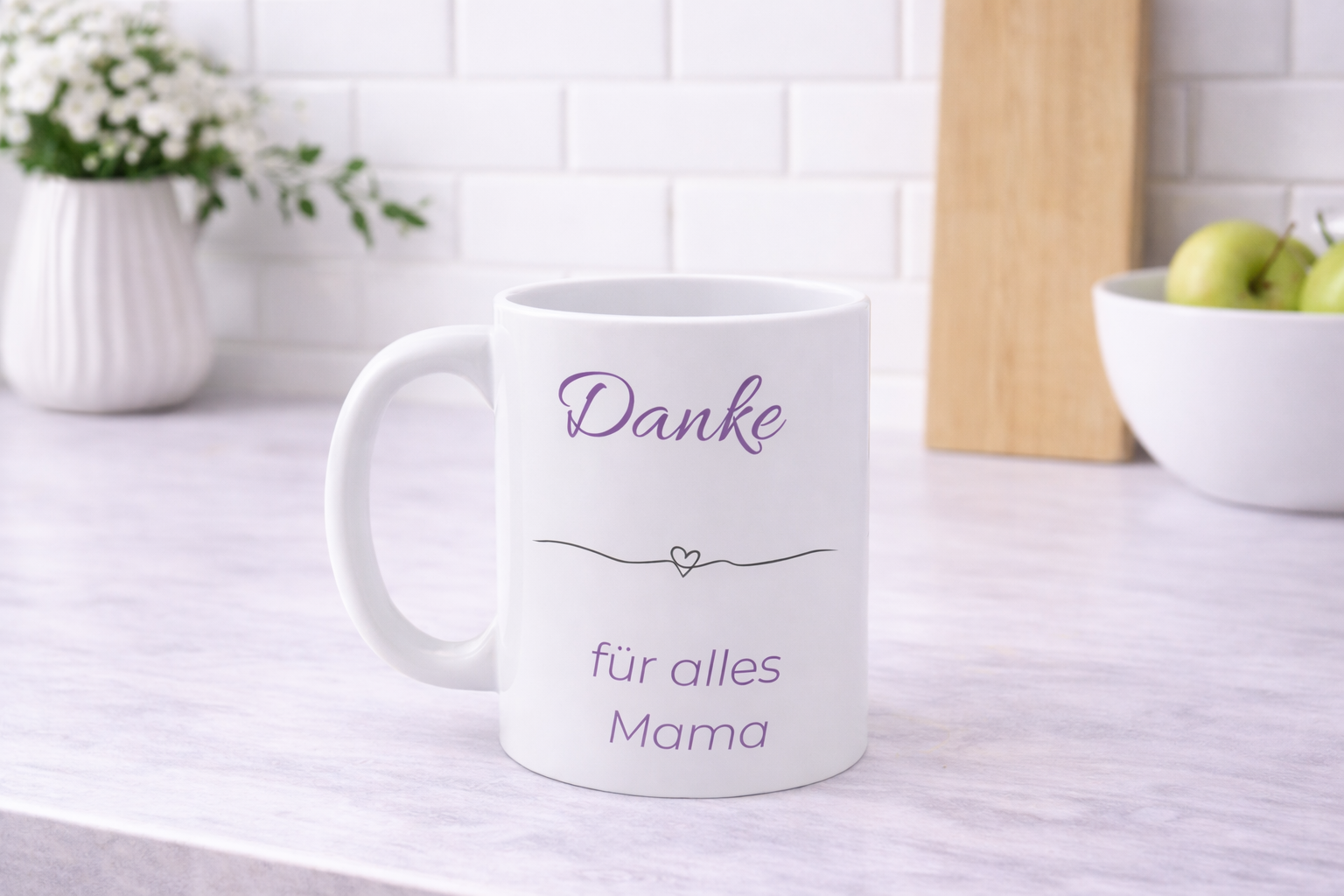 Mama Tasse „Danke für alles Mama“ – Liebevolle Geschenkidee zum Muttertag – 330 ml Keramiktasse
